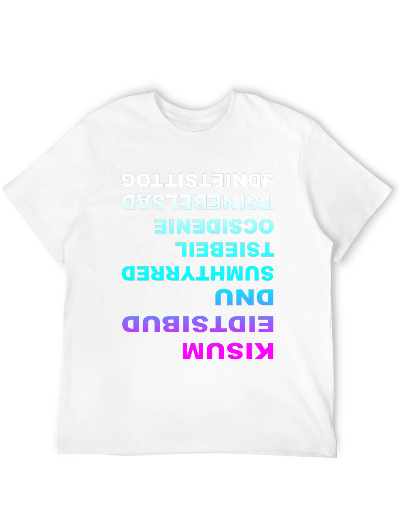 Funny KISUM Upside Down Word T-Shirt