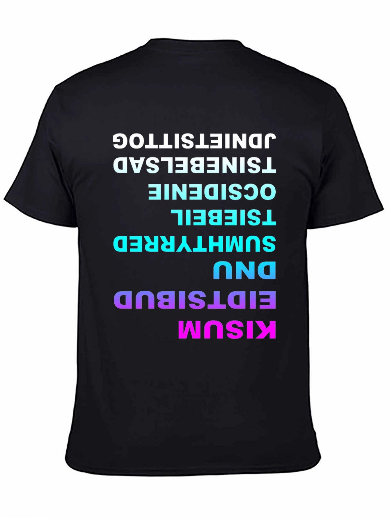 Funny KISUM Upside Down Word T-Shirt