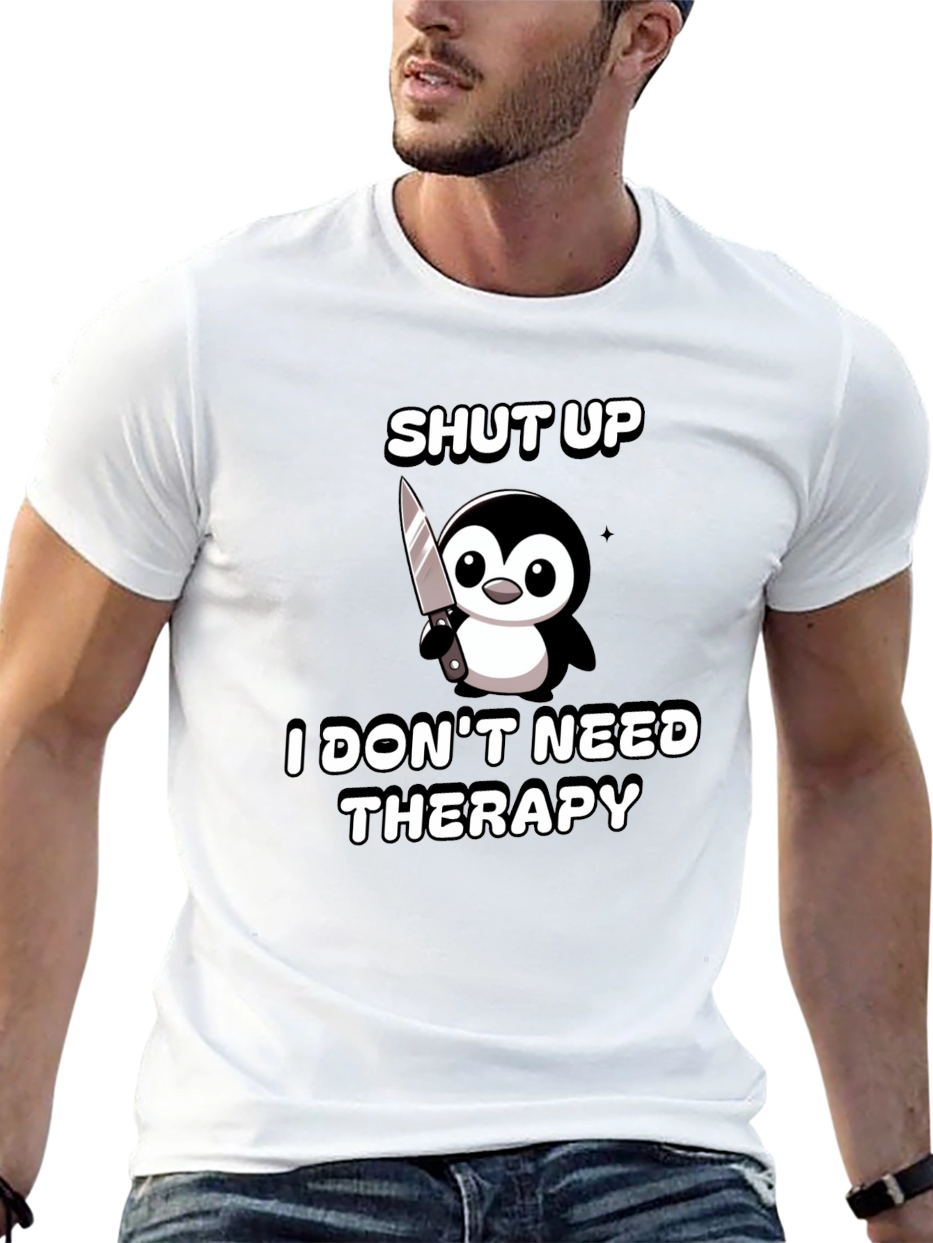 Shut Up Penguin Graphic Tee