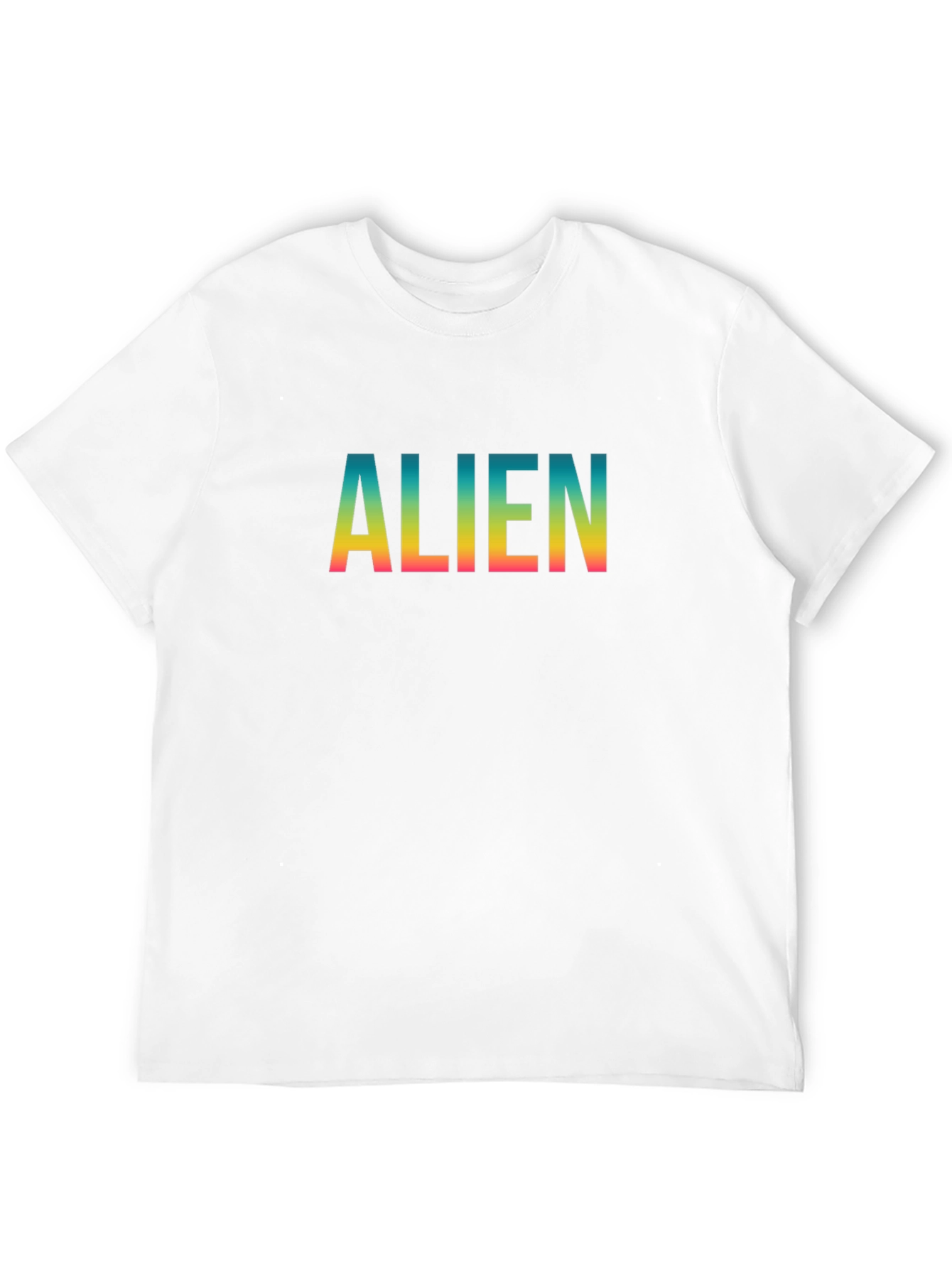 Alien Gradient Graphic Black T-Shirt