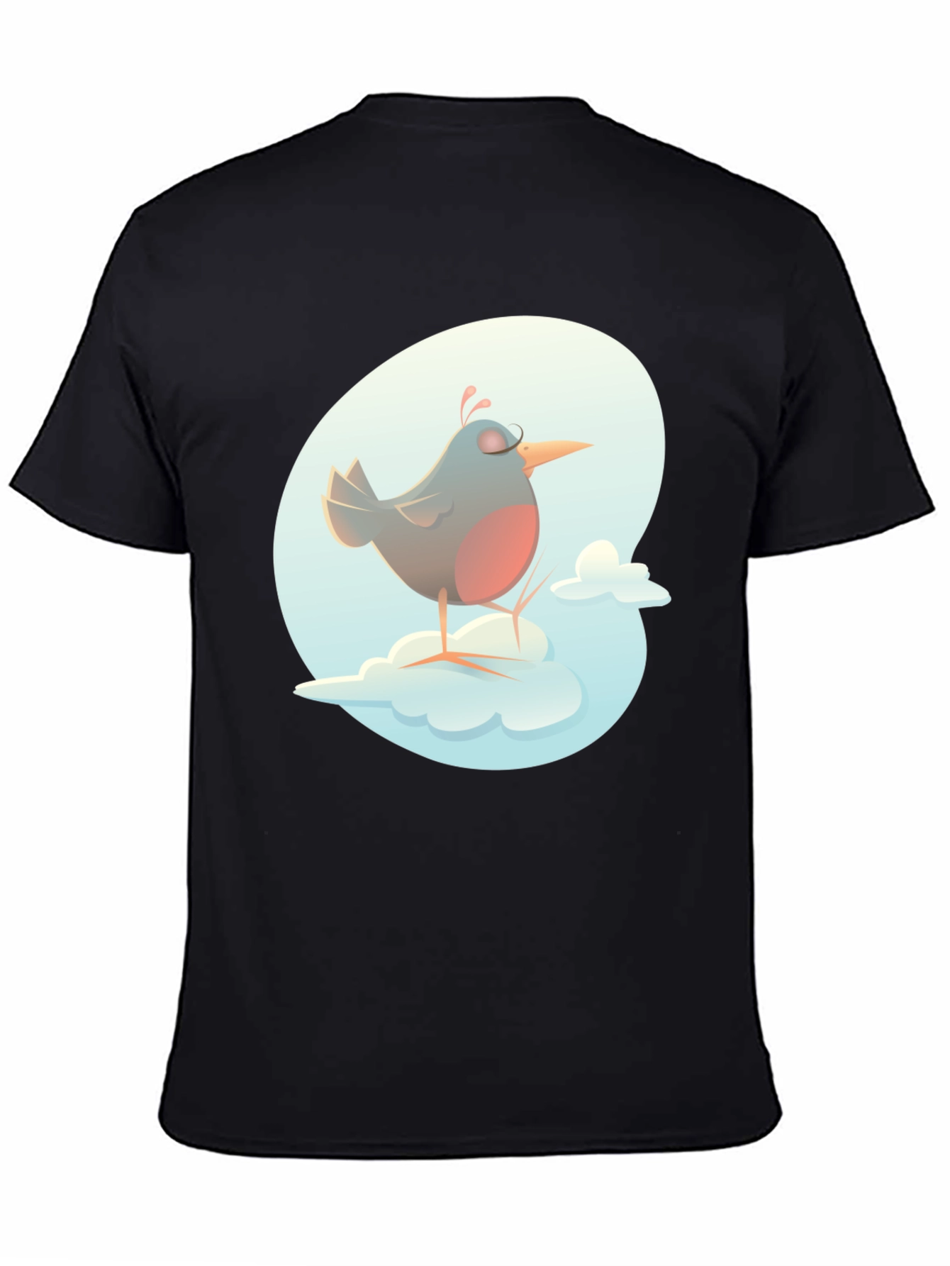 Bird on a Cloud Graphic Tee - Black