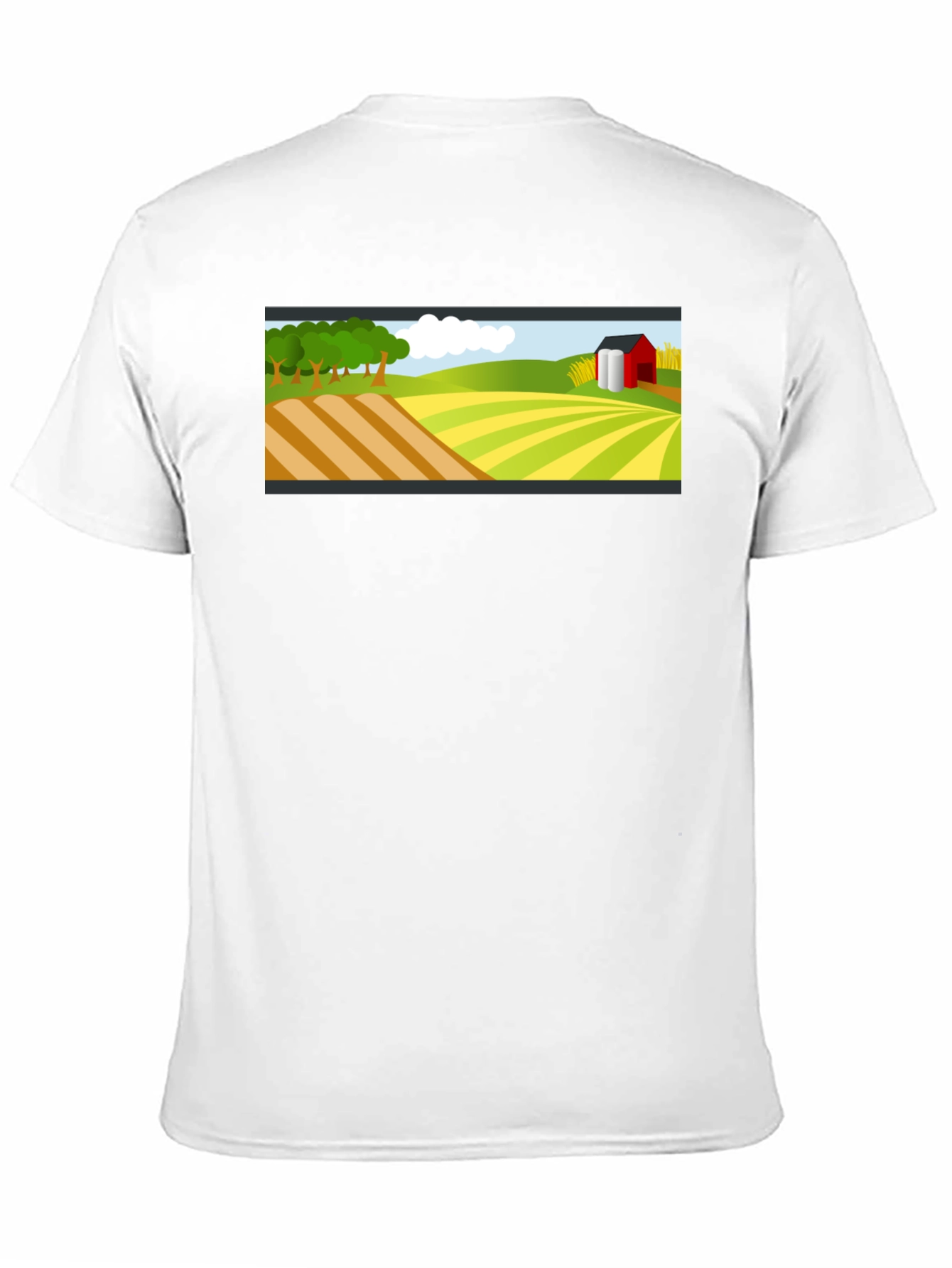 Farm Landscape Graphic Tee - Black