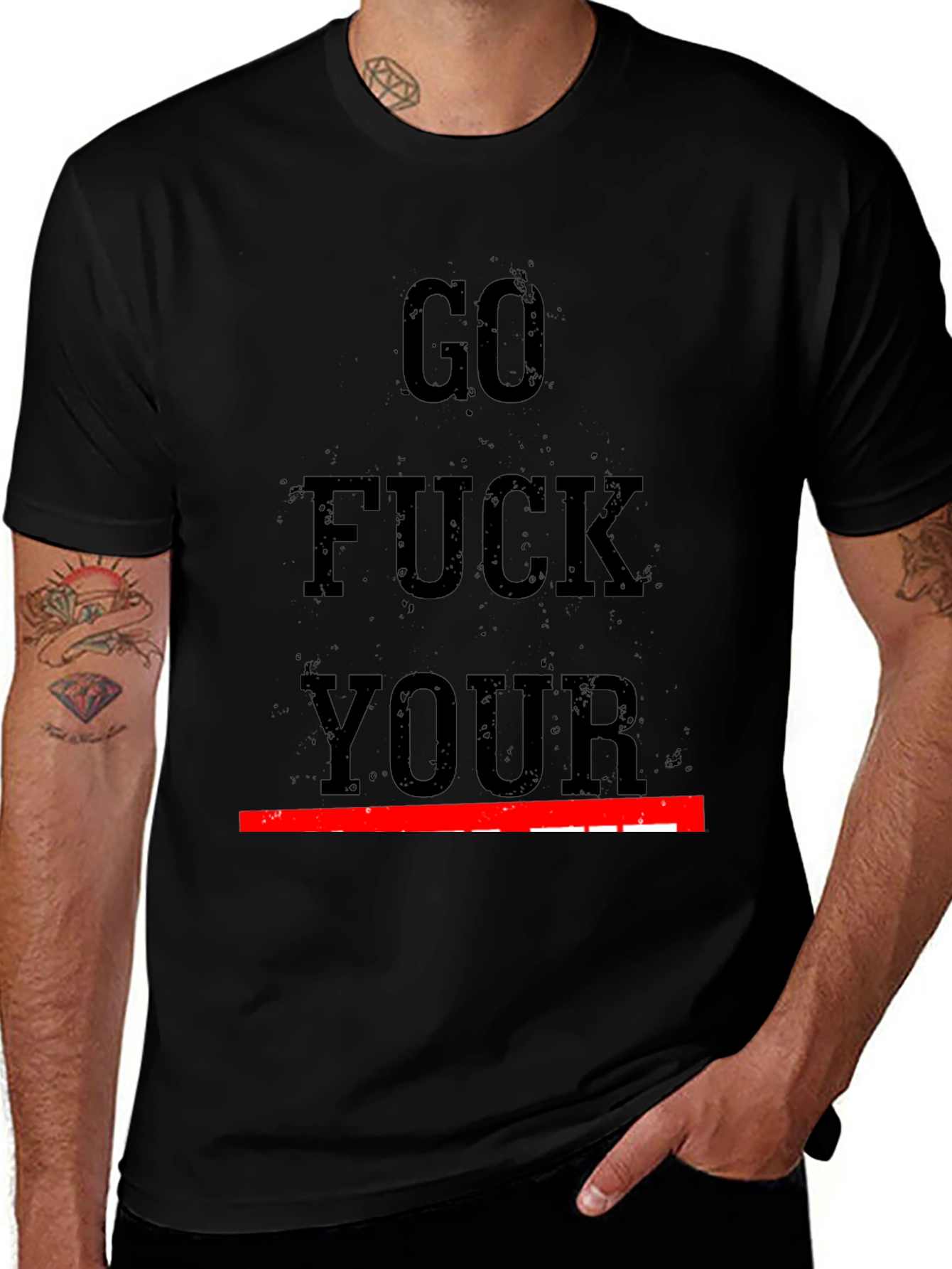 Edgy Graphic Tee - Go F*** Your