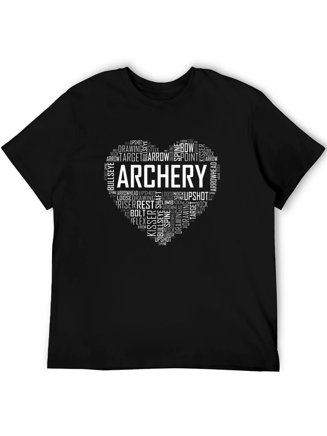 Archery Heart Word Art Graphic T-Shirt