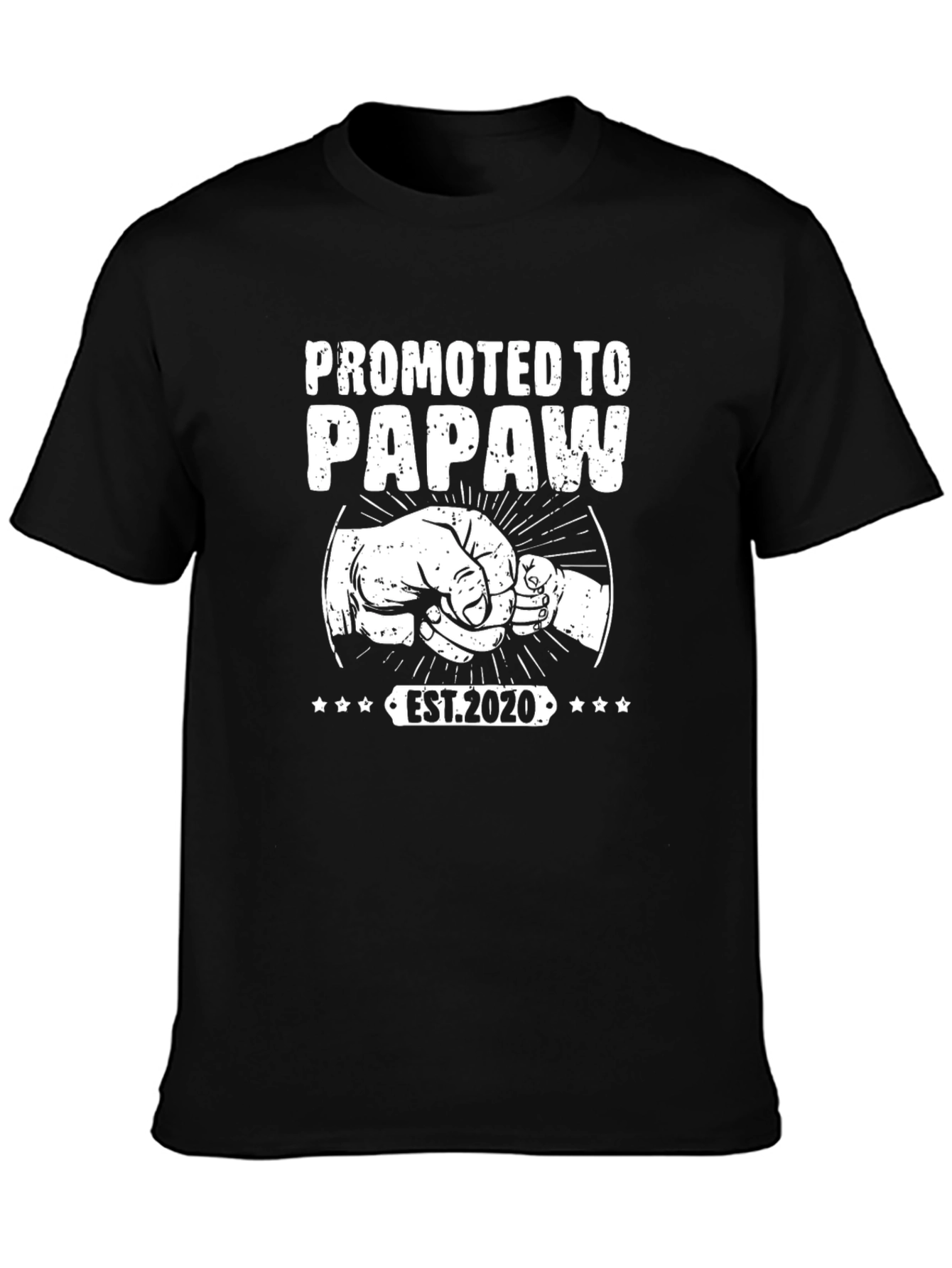 Promoted to Papaw EST. 2020 Fist Bump Graphic Tee