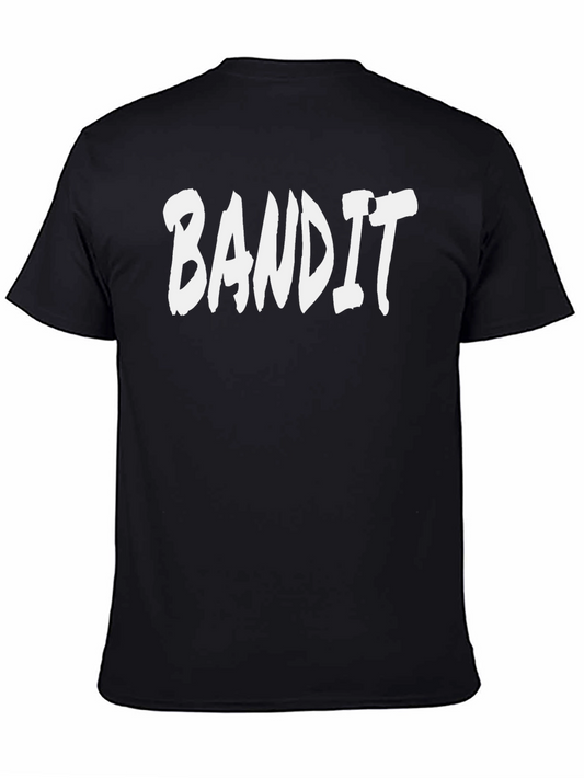 Bandit Graphic Tee - Black Cotton T-Shirt