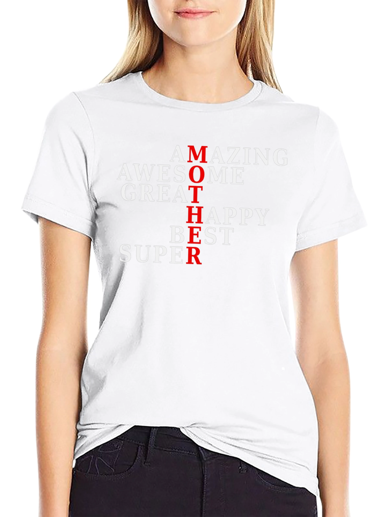 Amazing Mother Graphic Tee - Black