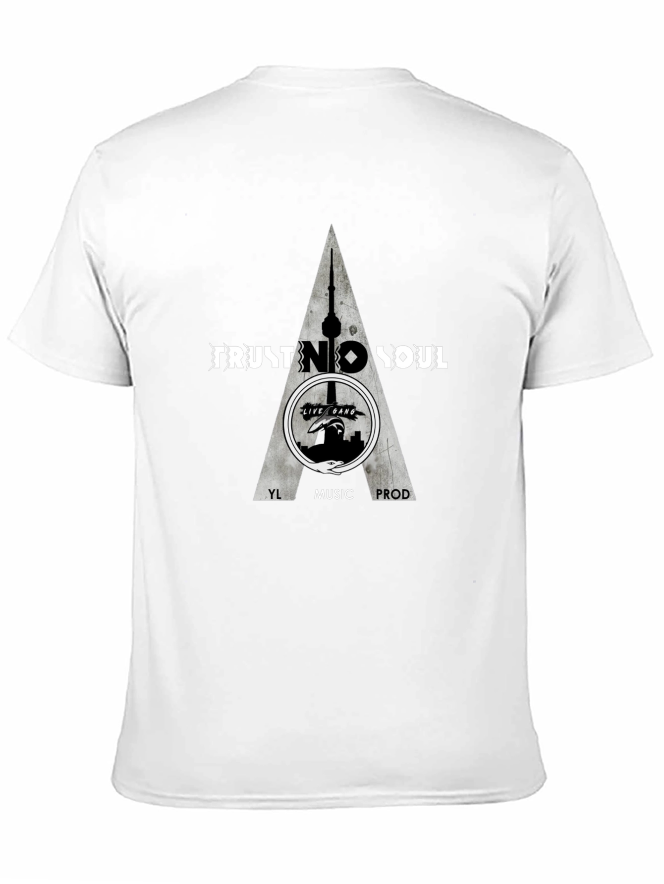 Trust No Soul Graphic Print Black T-Shirt