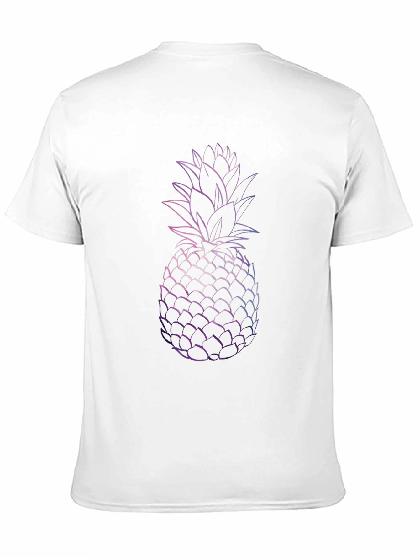Modern Pineapple Graphic Tee - Black Cotton