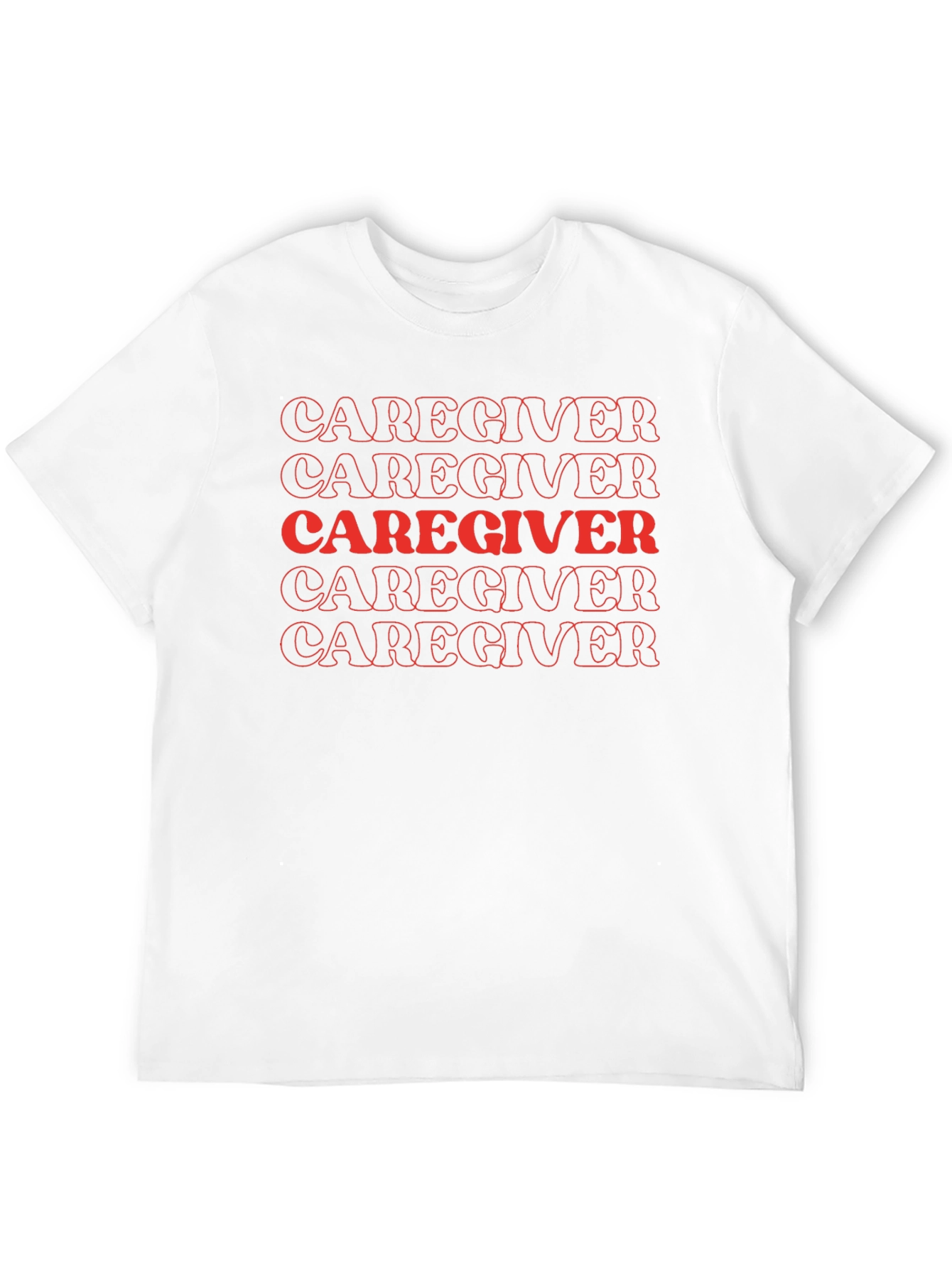 Caregiver Graphic Tee - Black Cotton T-Shirt