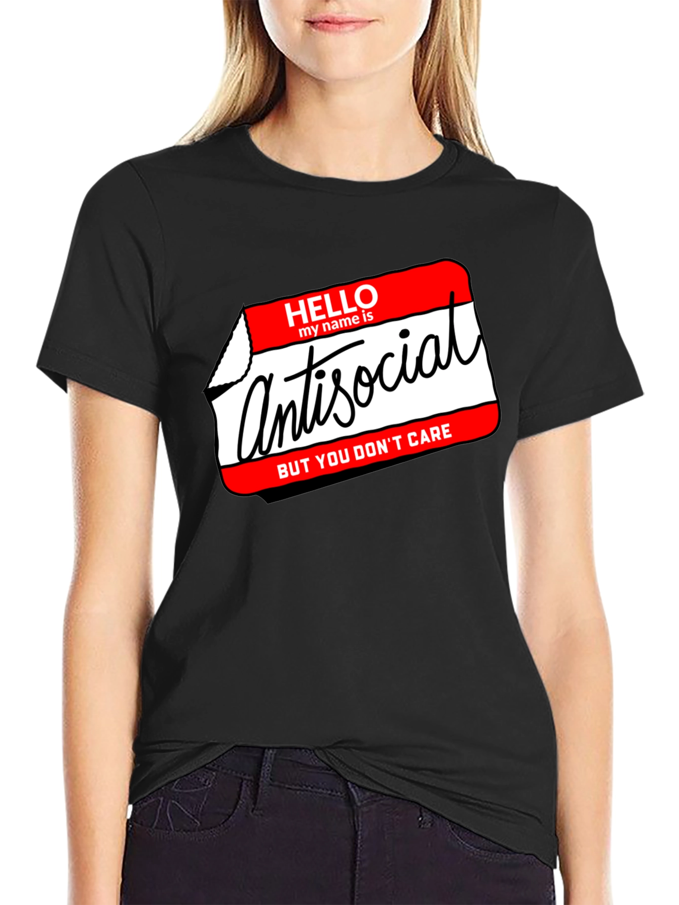 Antisocial Graphic T-Shirt - Hello My Name Is