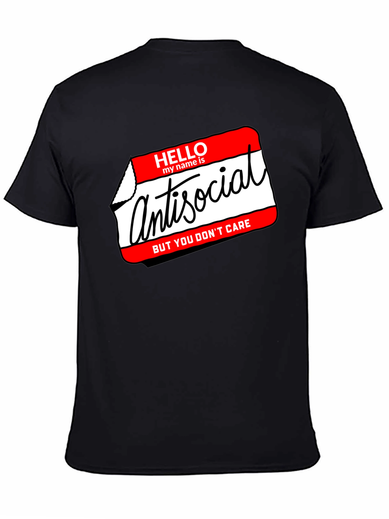 Antisocial Graphic T-Shirt - Hello My Name Is