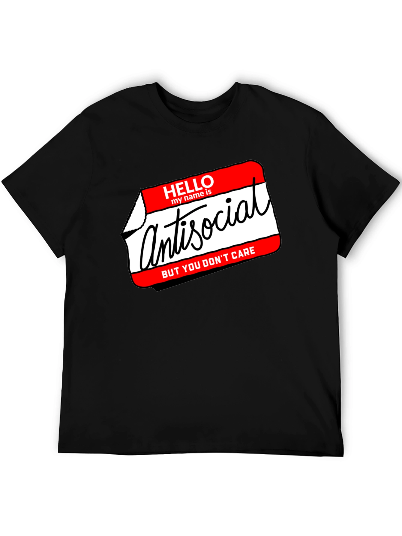 Antisocial Graphic T-Shirt - Hello My Name Is