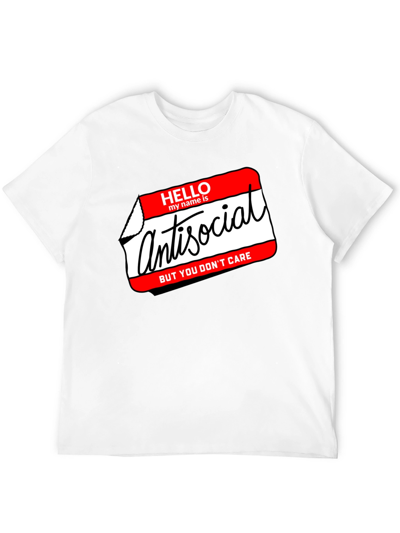 Antisocial Graphic T-Shirt - Hello My Name Is