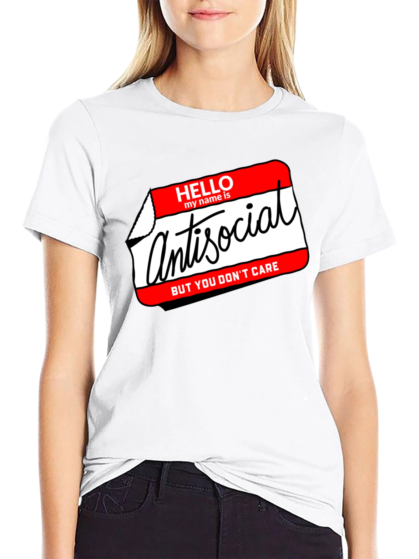 Antisocial Graphic T-Shirt - Hello My Name Is