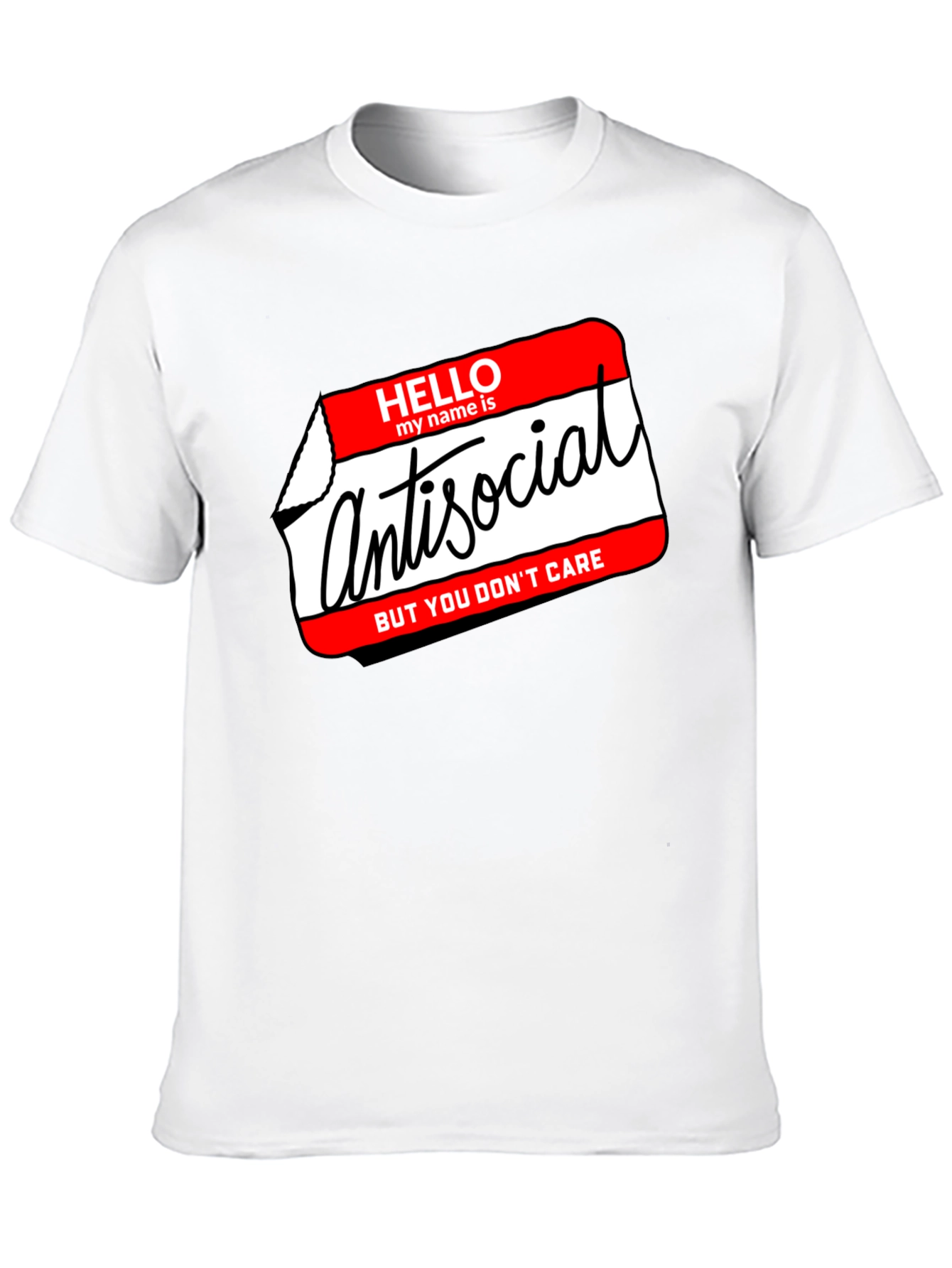 Antisocial Graphic T-Shirt - Hello My Name Is