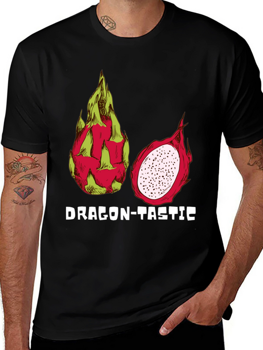 Dragon-Tastic Fruit Graphic T-Shirt