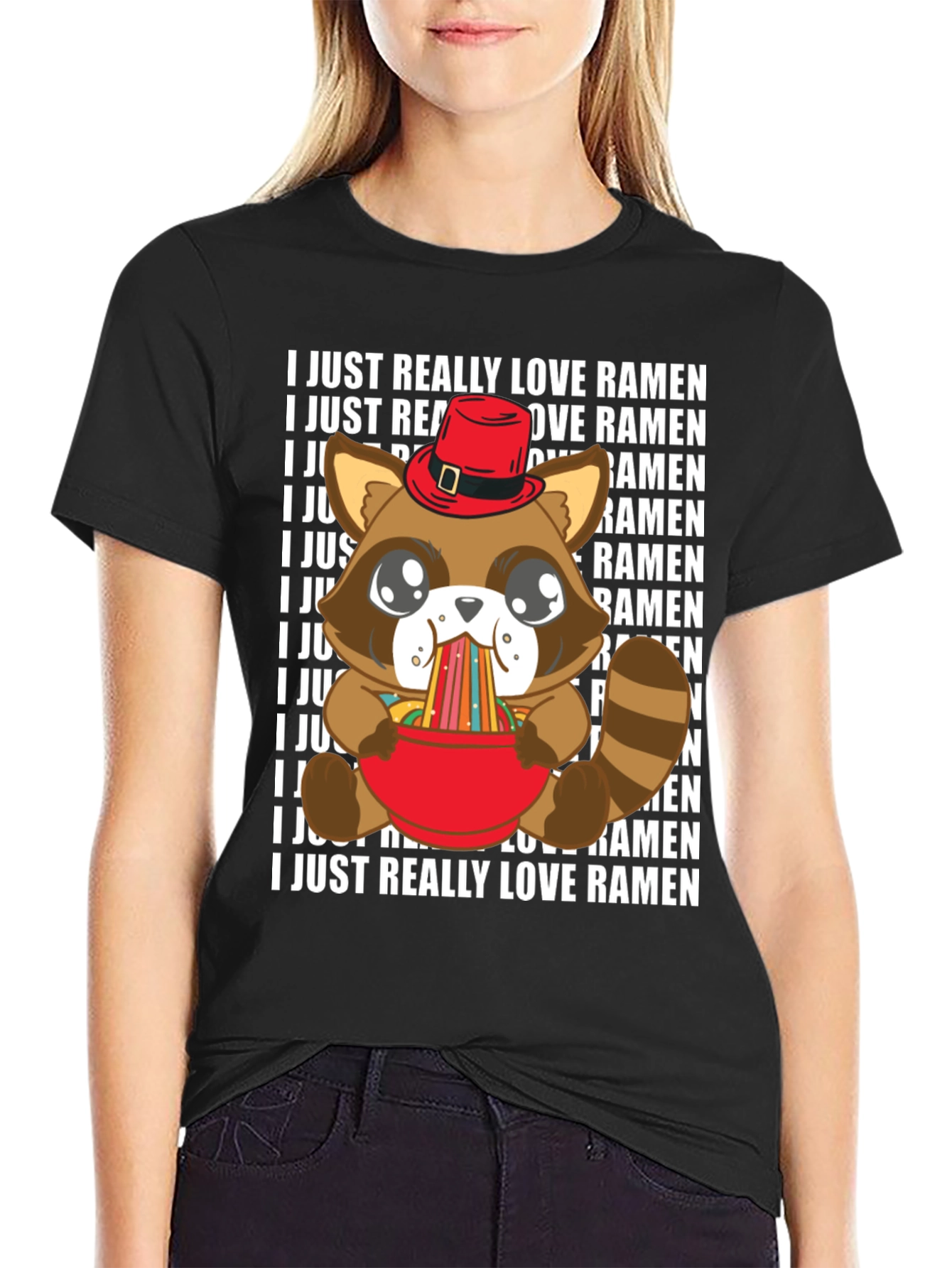 Ramen Loving Raccoon T-Shirt