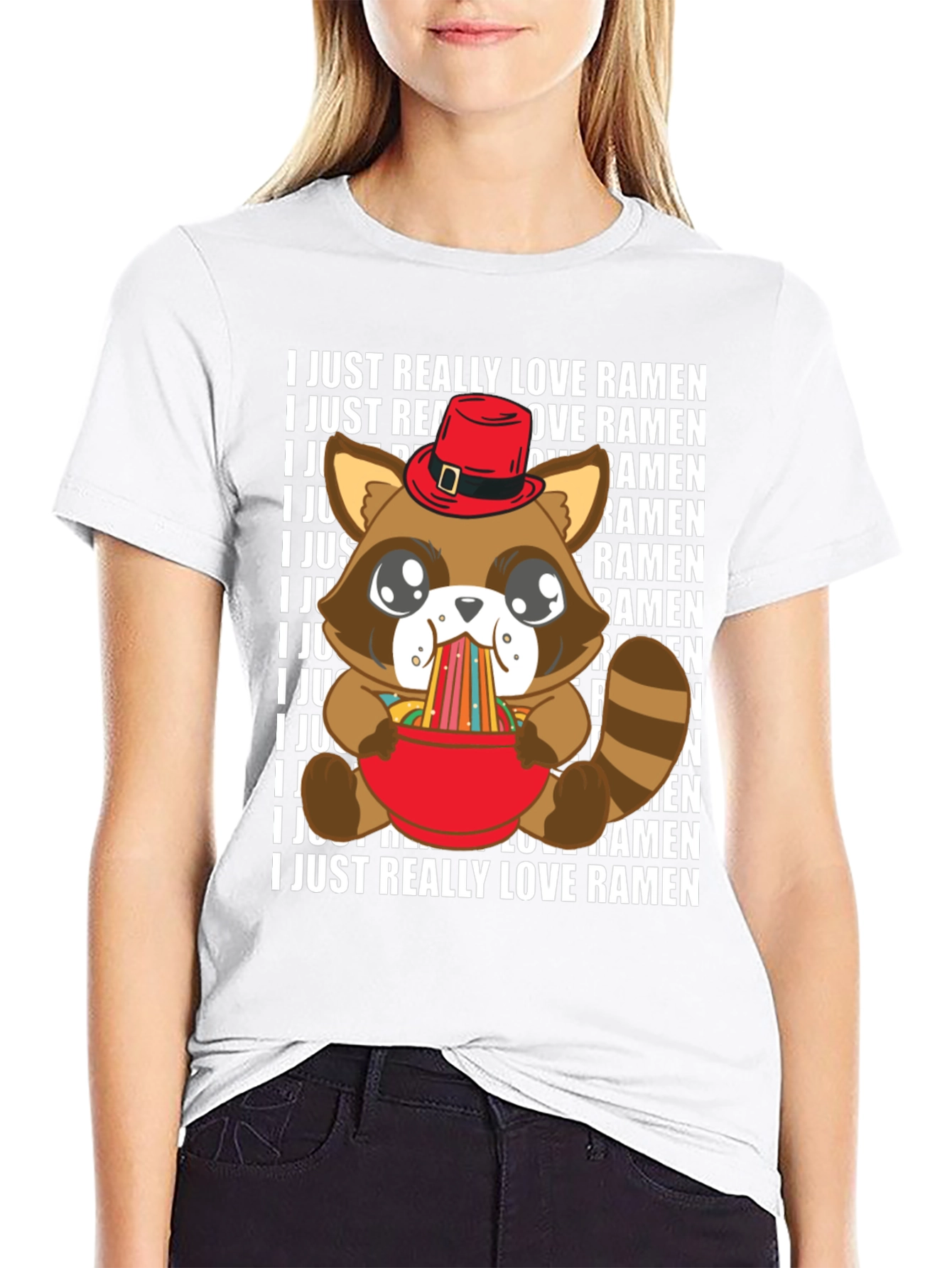 Ramen Loving Raccoon T-Shirt