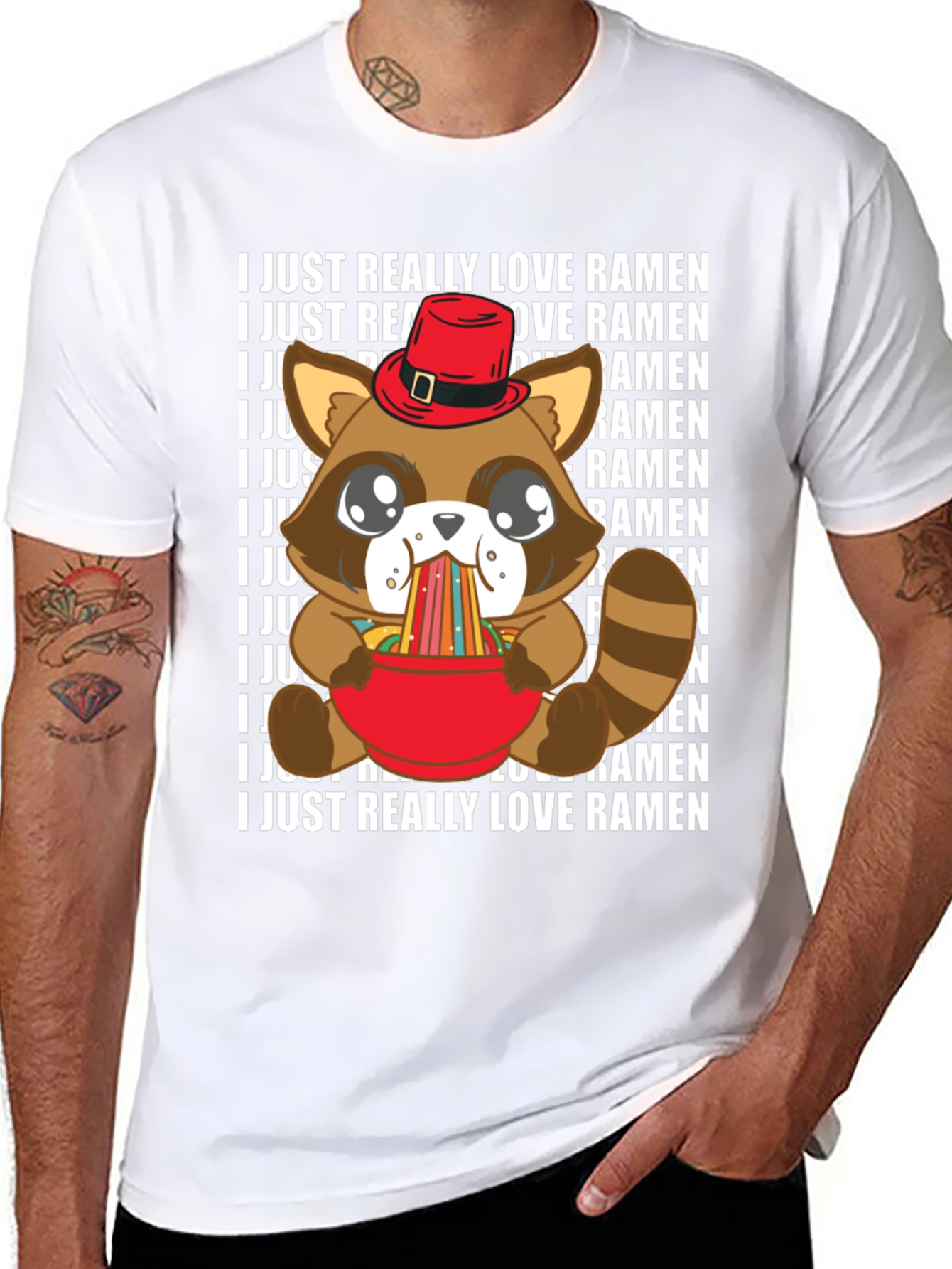 Ramen Loving Raccoon T-Shirt