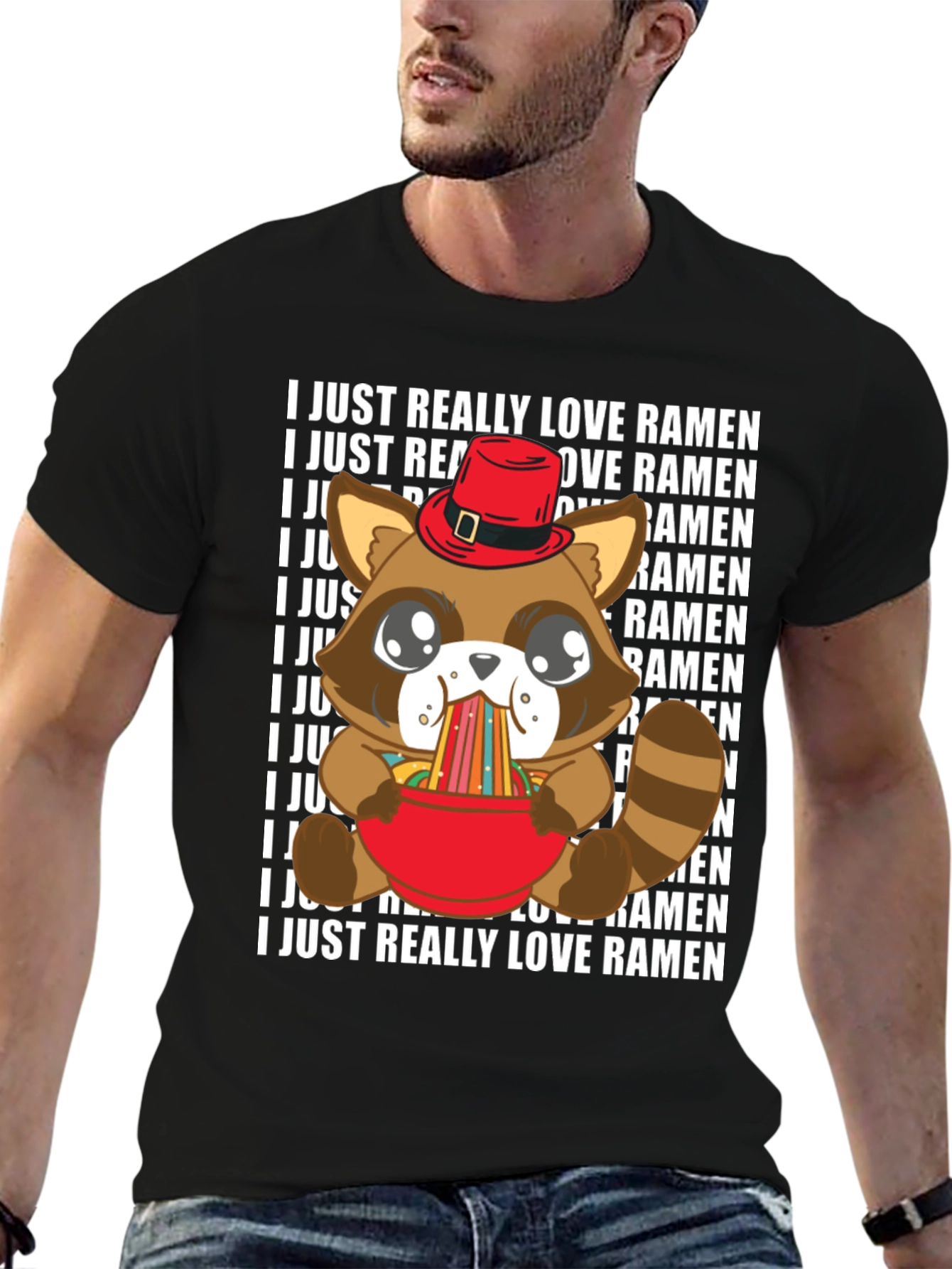 Ramen Loving Raccoon T-Shirt
