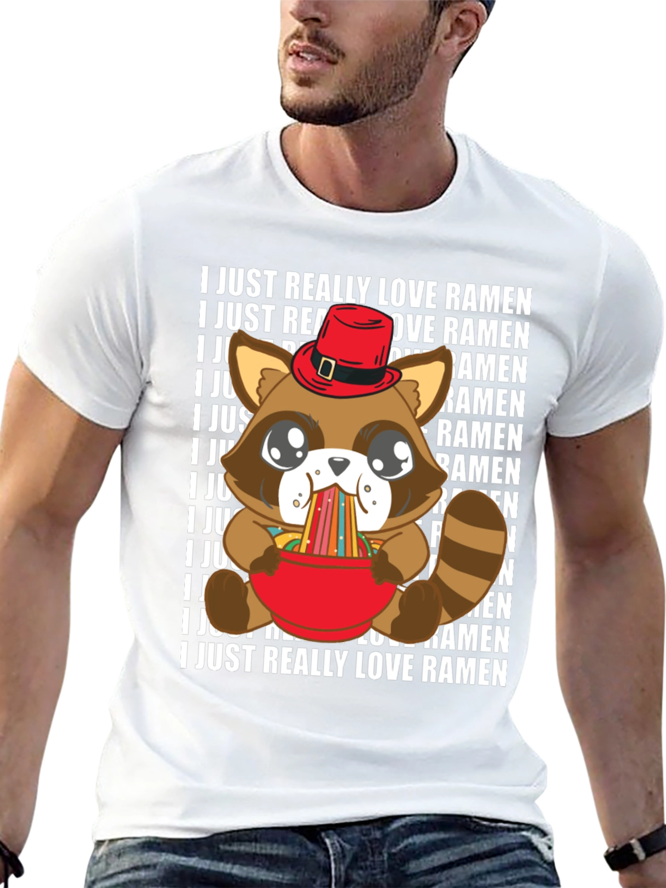Ramen Loving Raccoon T-Shirt
