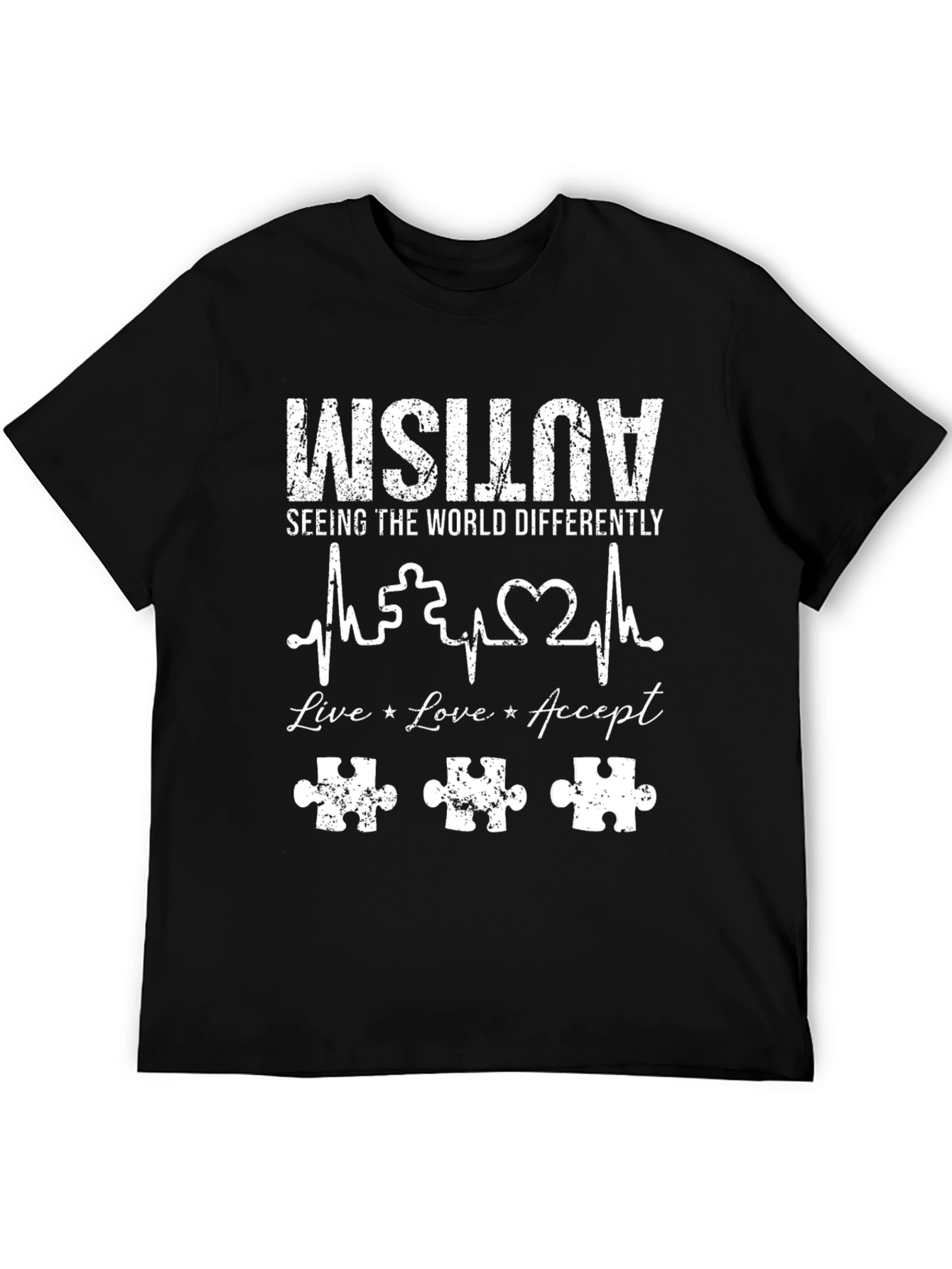 Autism Awareness T-Shirt - Live Love Accept