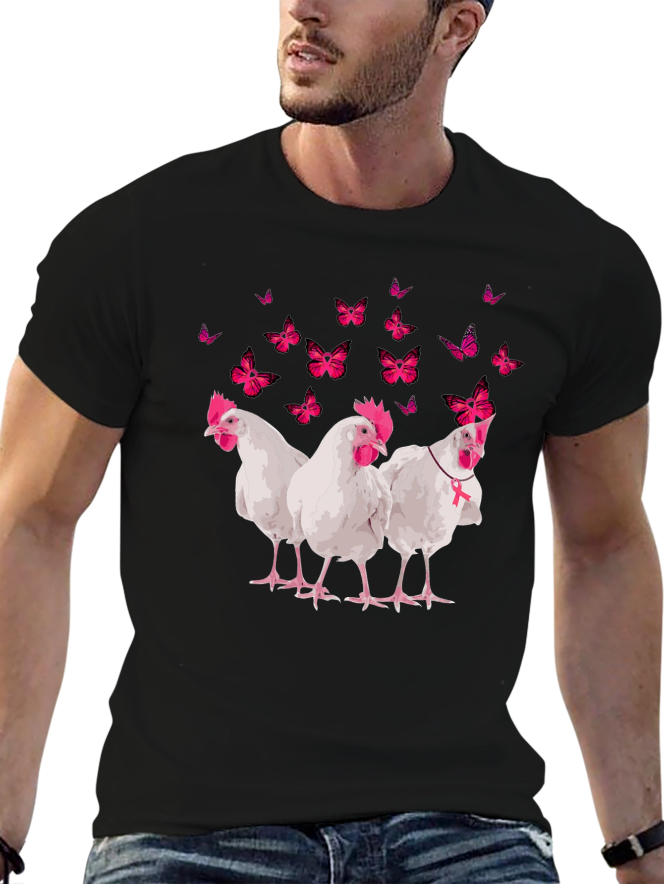 Breast Cancer Awareness Chicken T-Shirt