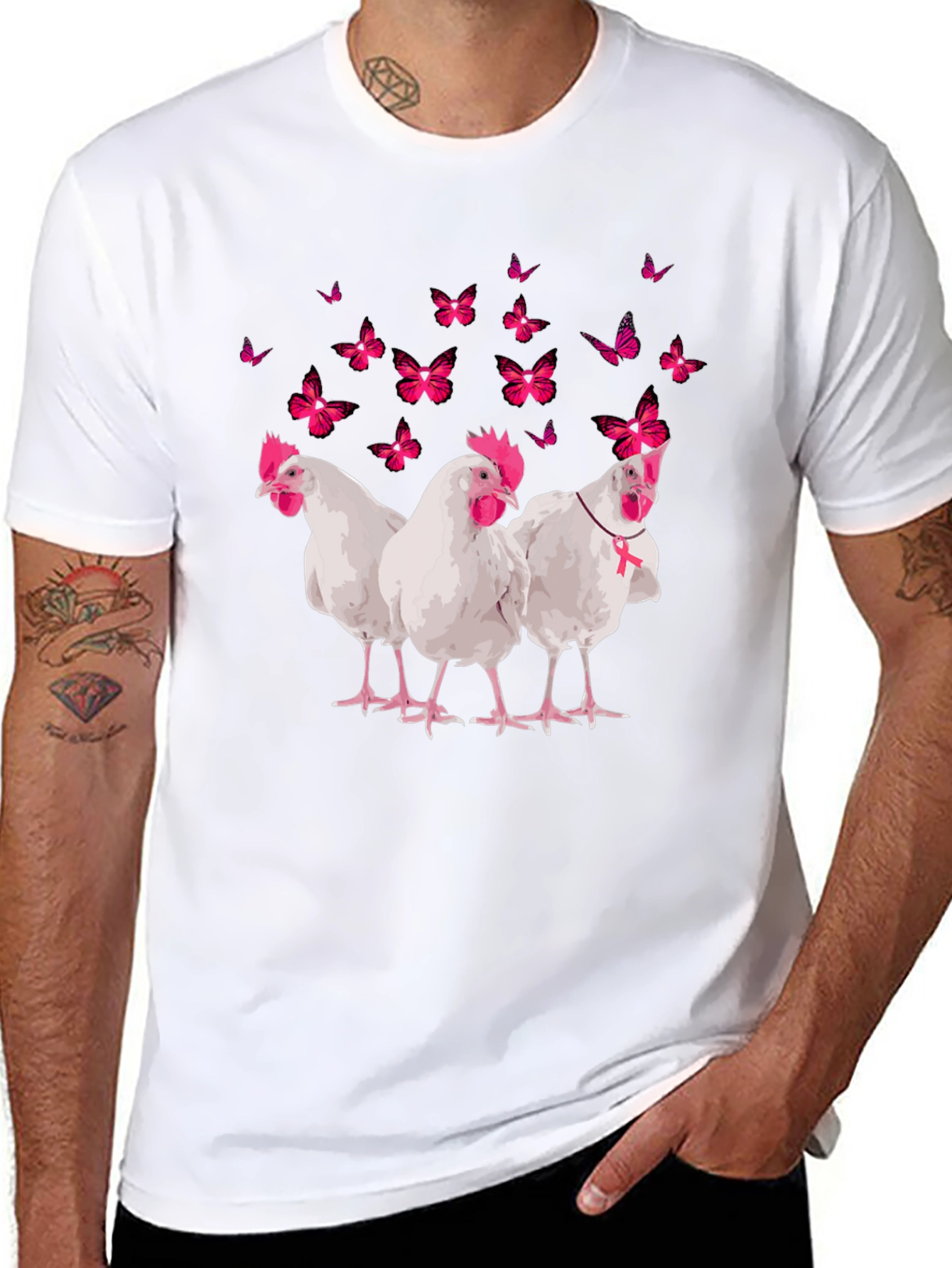 Breast Cancer Awareness Chicken T-Shirt