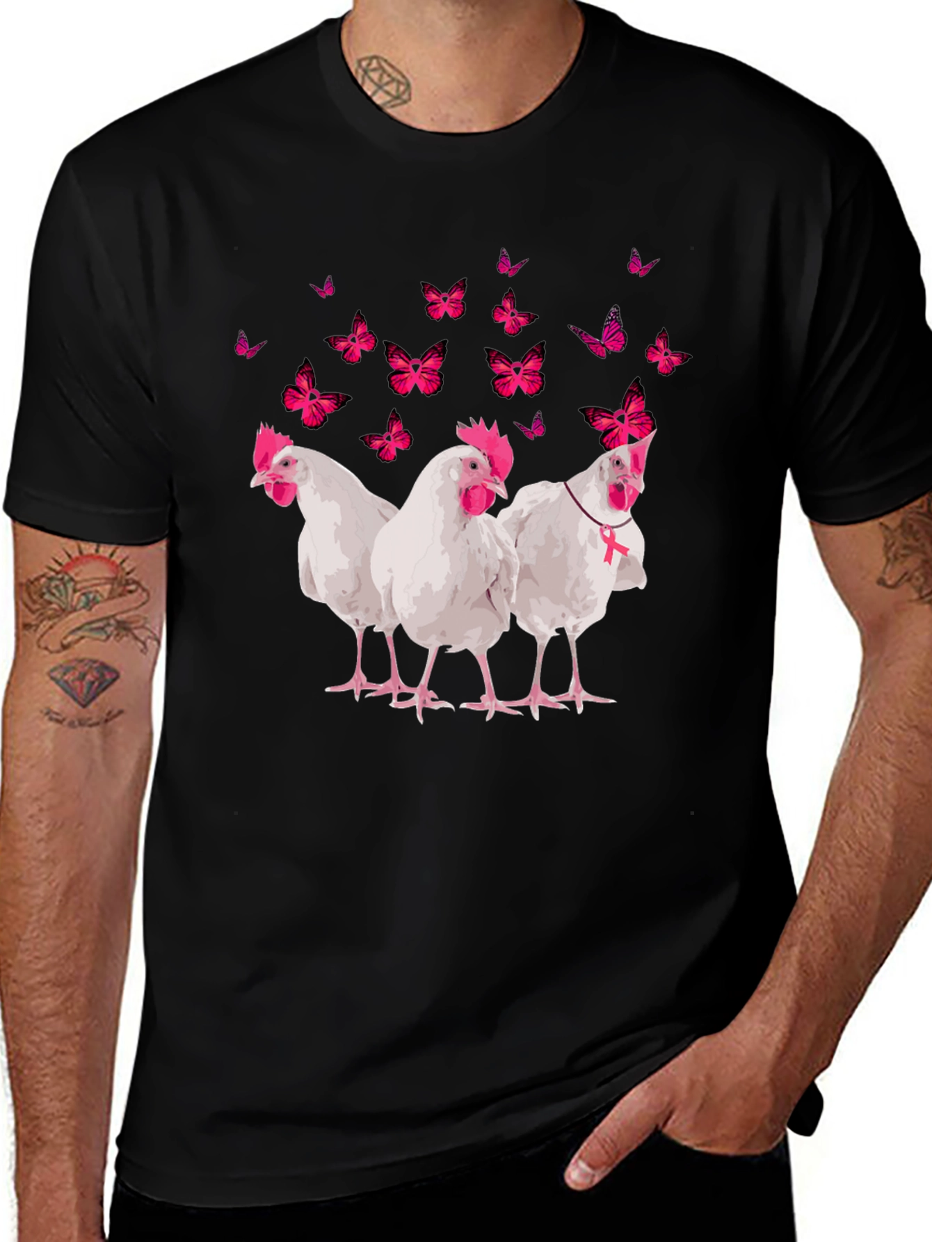 Breast Cancer Awareness Chicken T-Shirt
