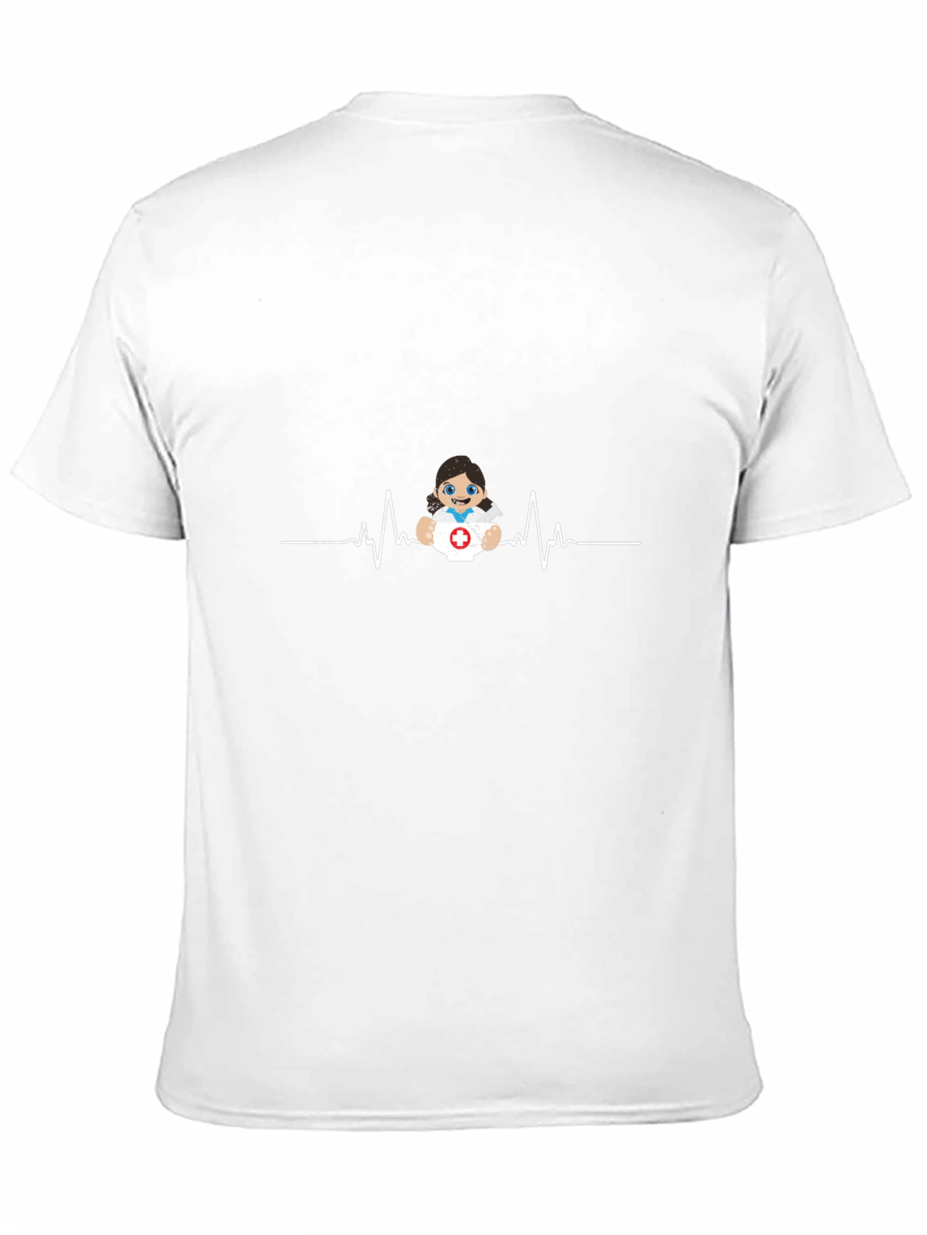 Baby Nurse EKG T-Shirt - Black Cotton Tee