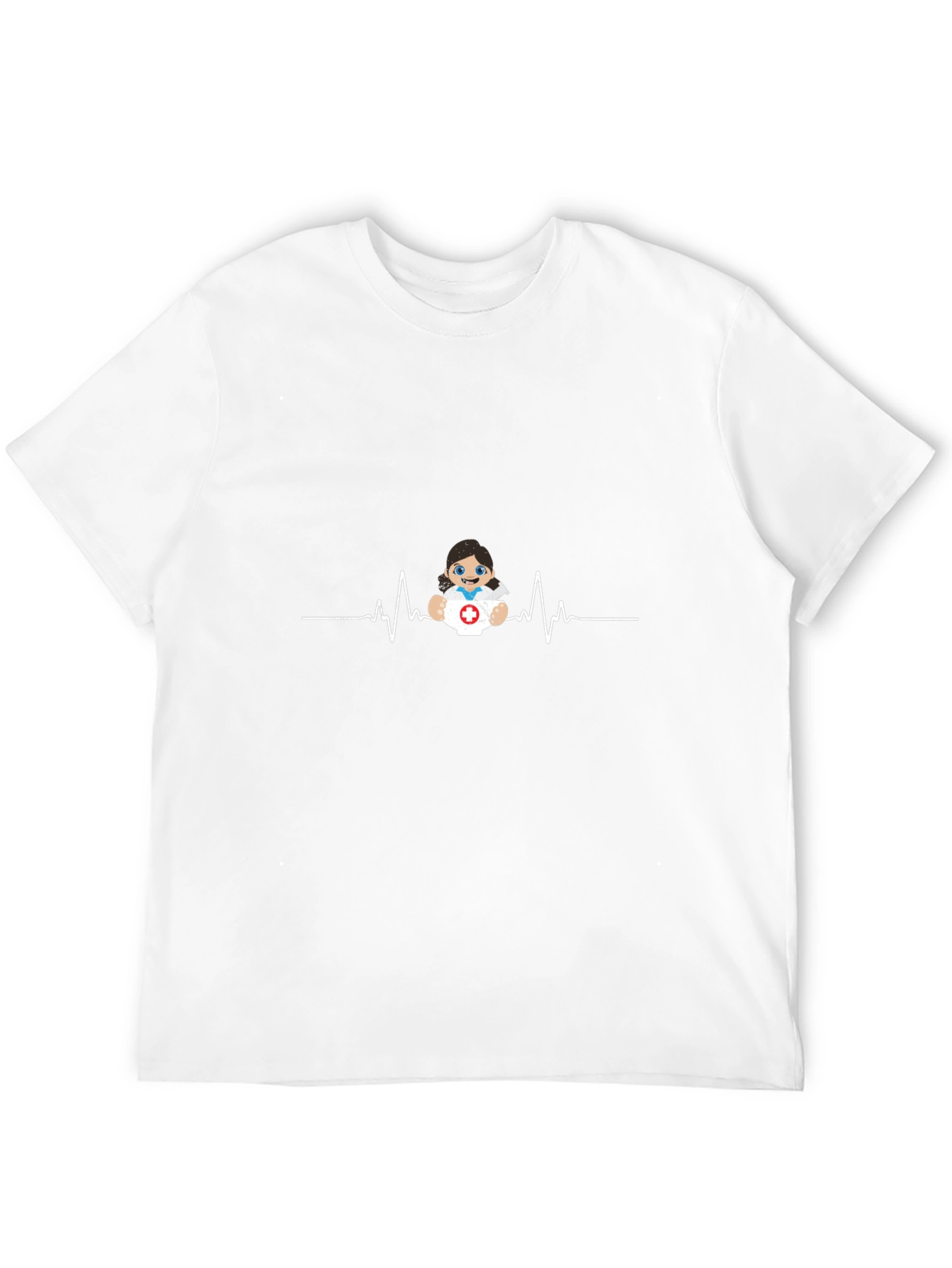 Baby Nurse EKG T-Shirt - Black Cotton Tee