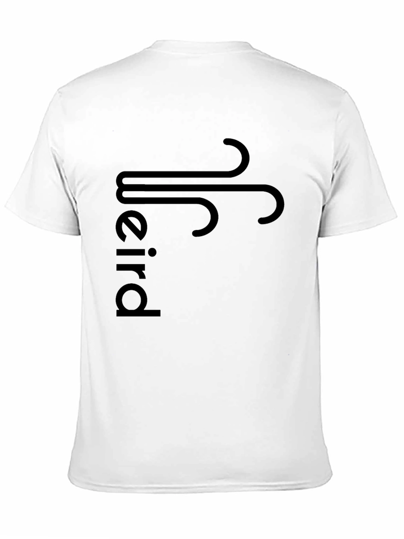 Modern Black Graphic Tee - Weird Wind Design