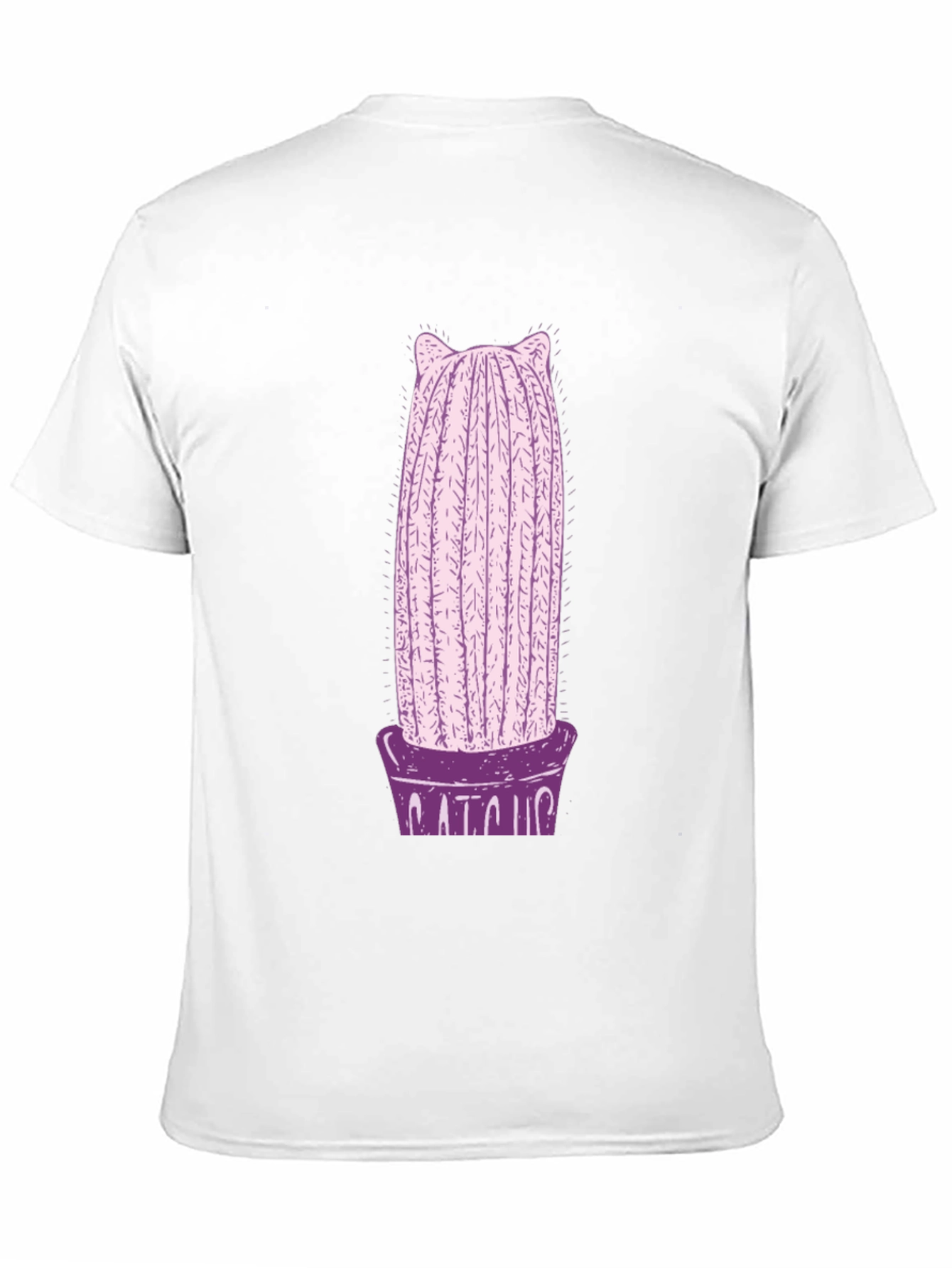 Cute Cactus Cat T-Shirt - Black Graphic Tee