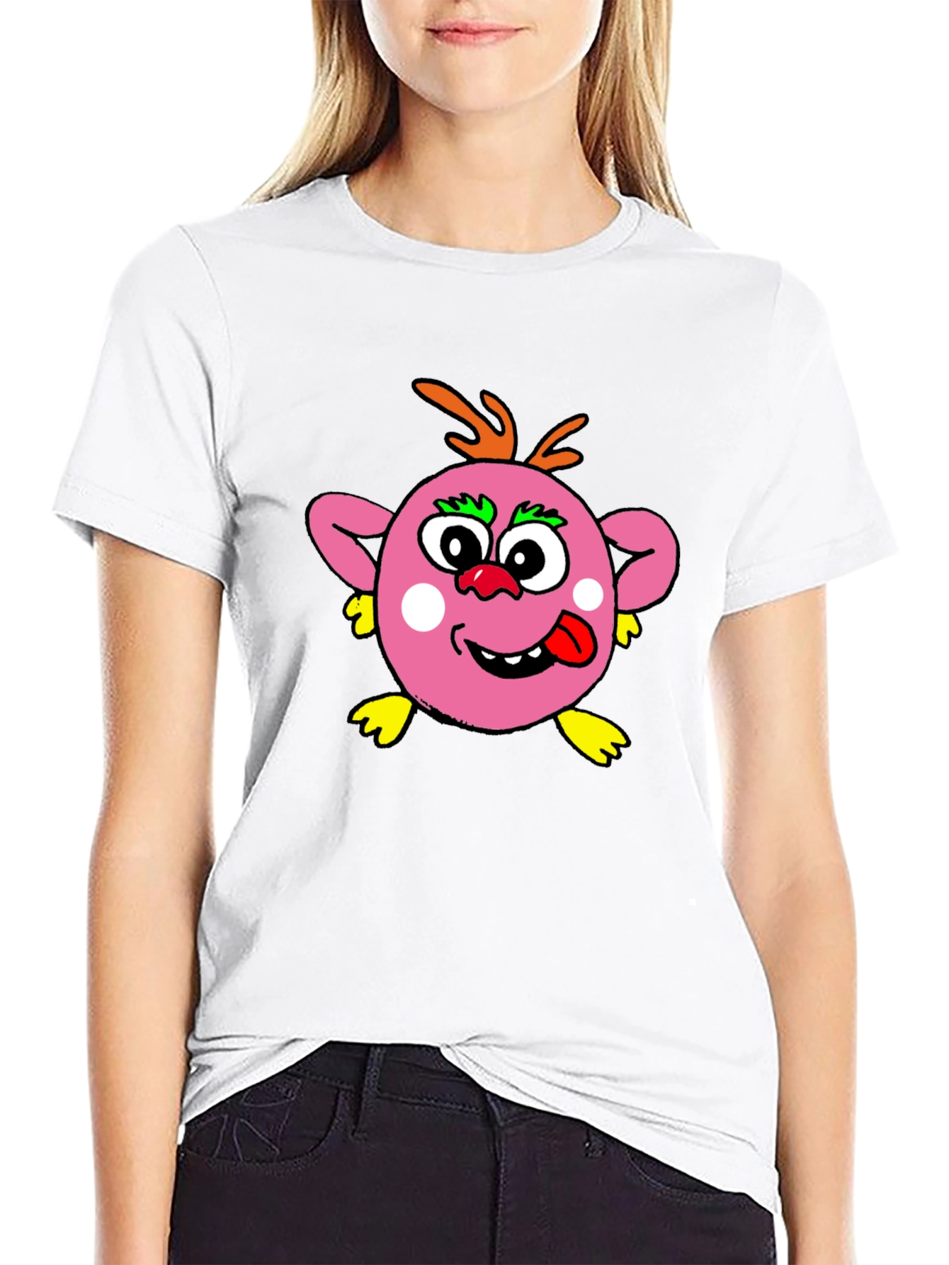 Funny Cartoon Monster Graphic T-Shirt