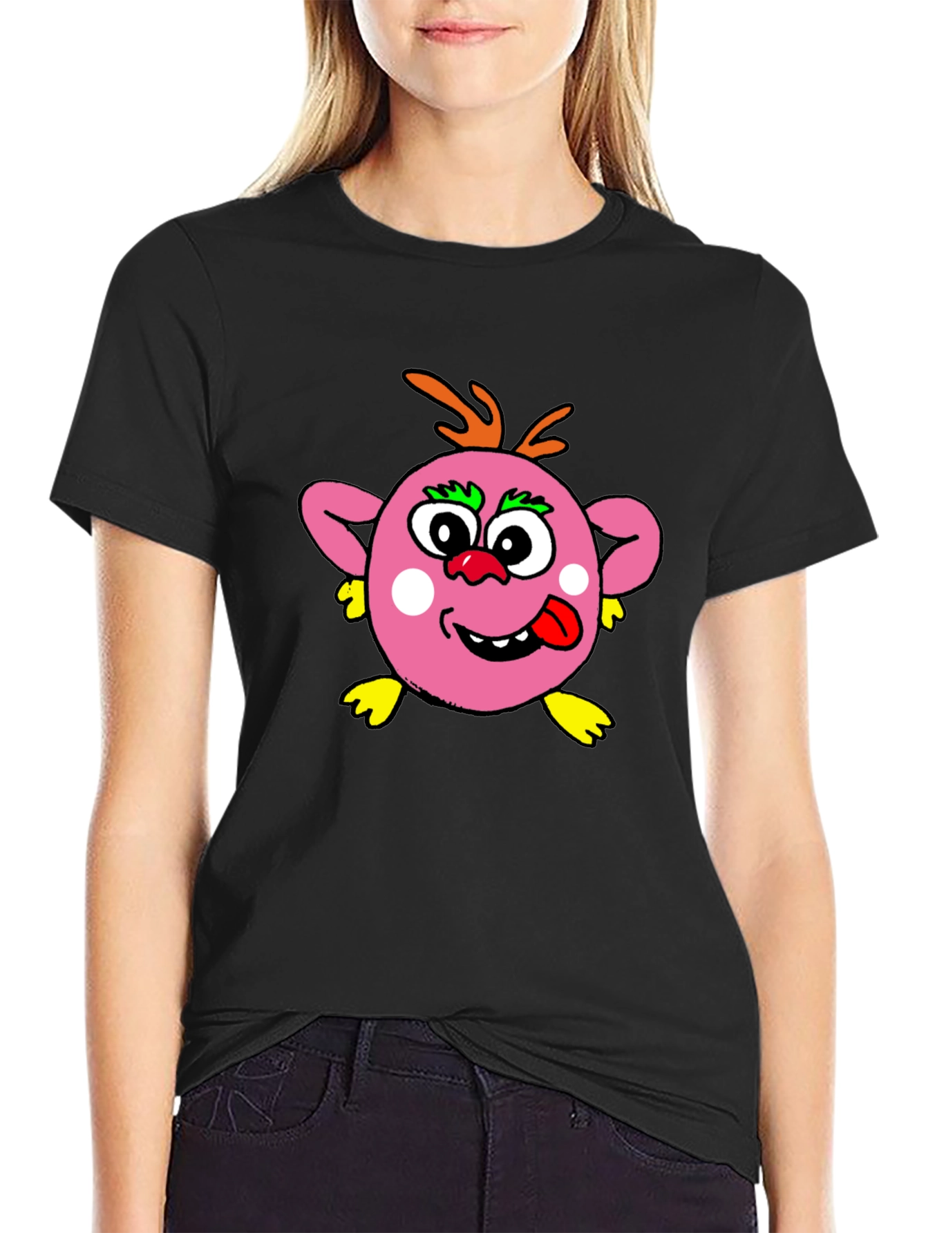 Funny Cartoon Monster Graphic T-Shirt