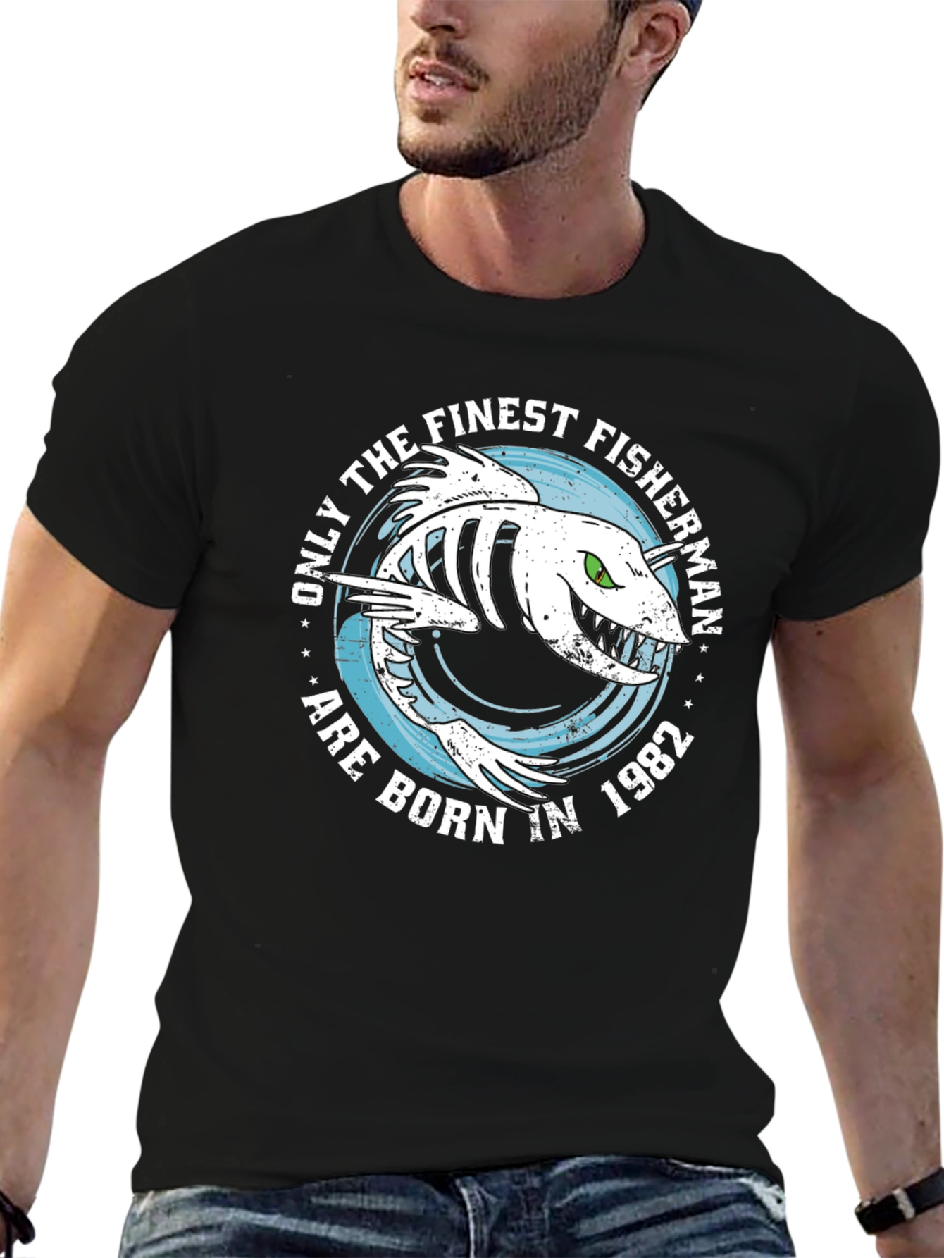 Finest Fisherman Born In 1982 T-Shirt