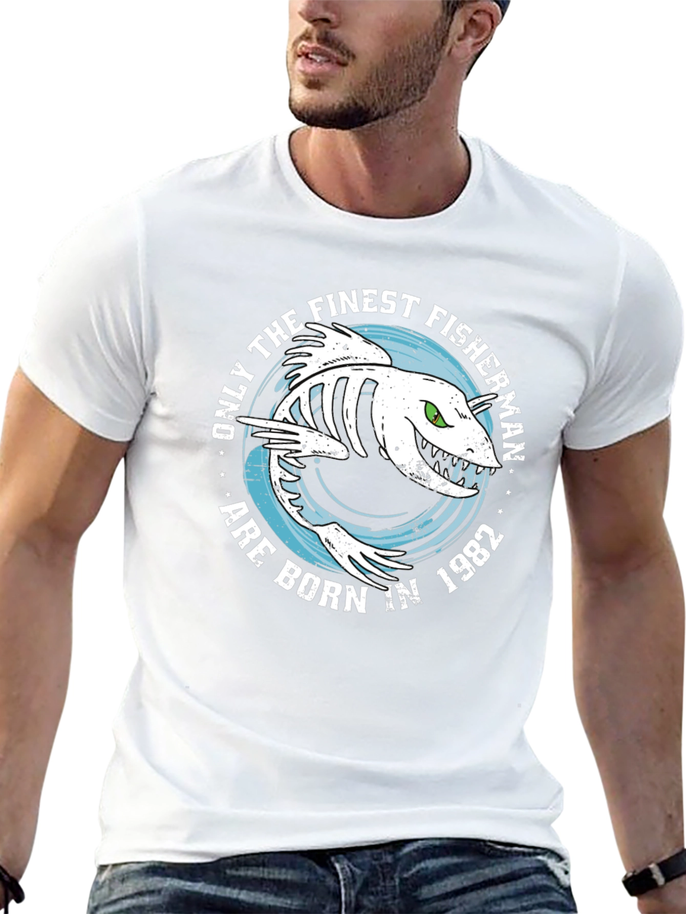 Finest Fisherman Born In 1982 T-Shirt
