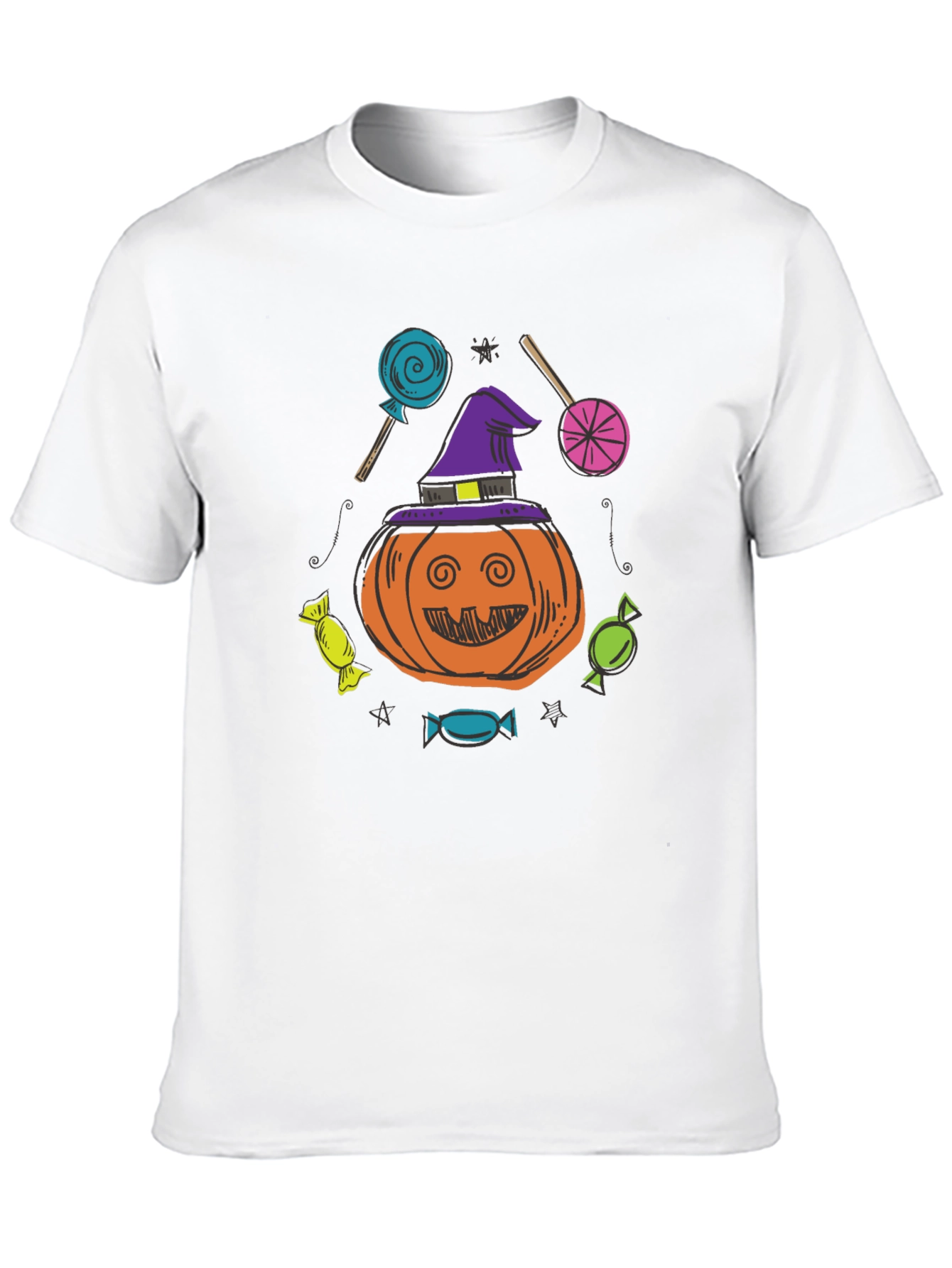 Halloween Pumpkin Candies Graphic T-Shirt
