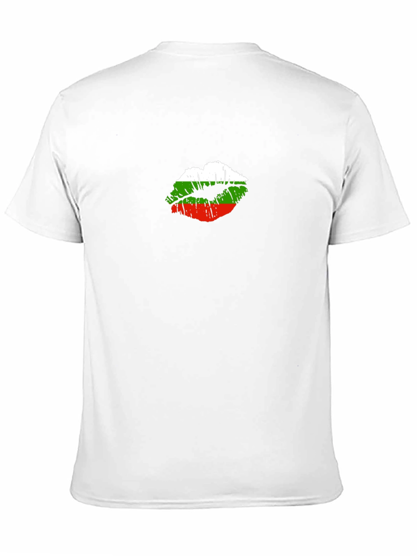 Bulgaria Flag Lips Mens Black T-Shirt