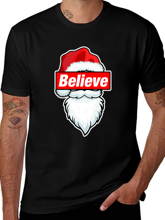 Believe Santa T-Shirt - Christmas Holiday Tee