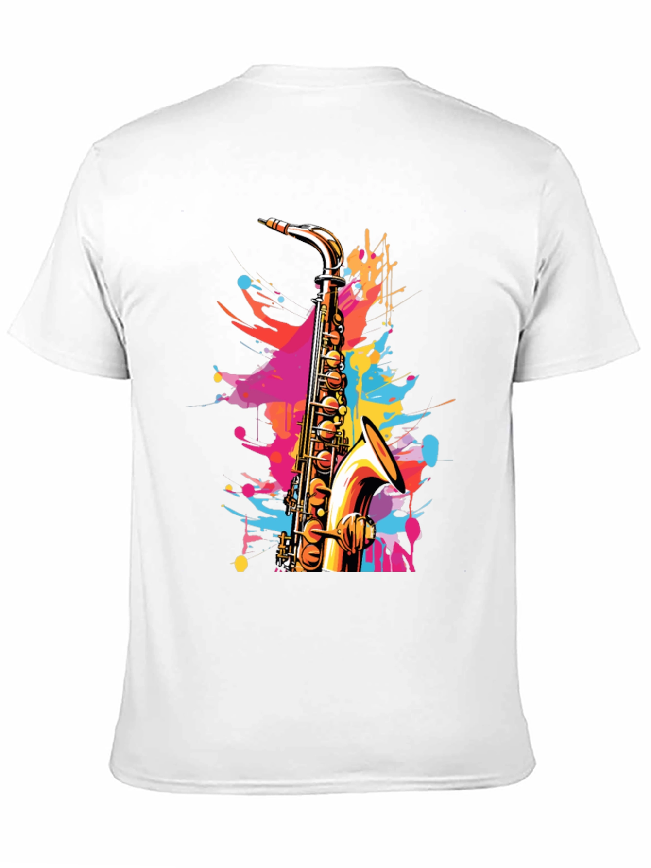 Colorful Saxophone Graphic Tee