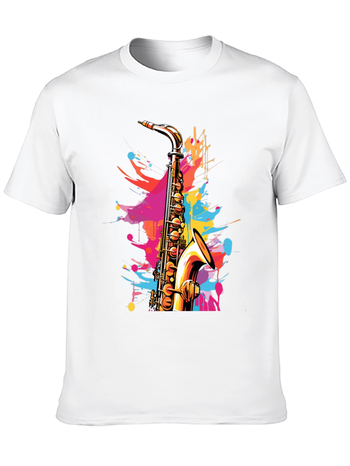 Colorful Saxophone Graphic Tee