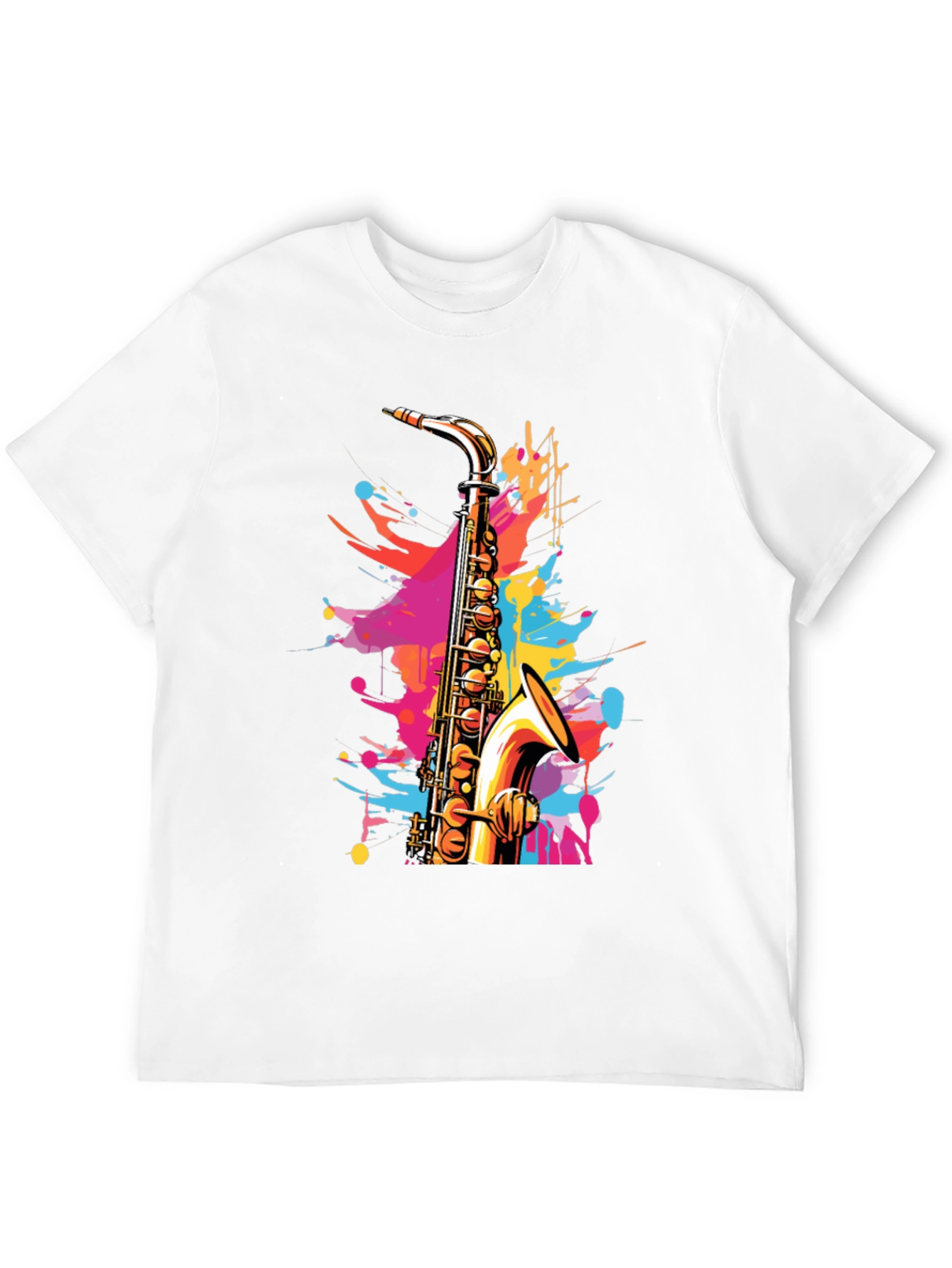 Colorful Saxophone Graphic Tee
