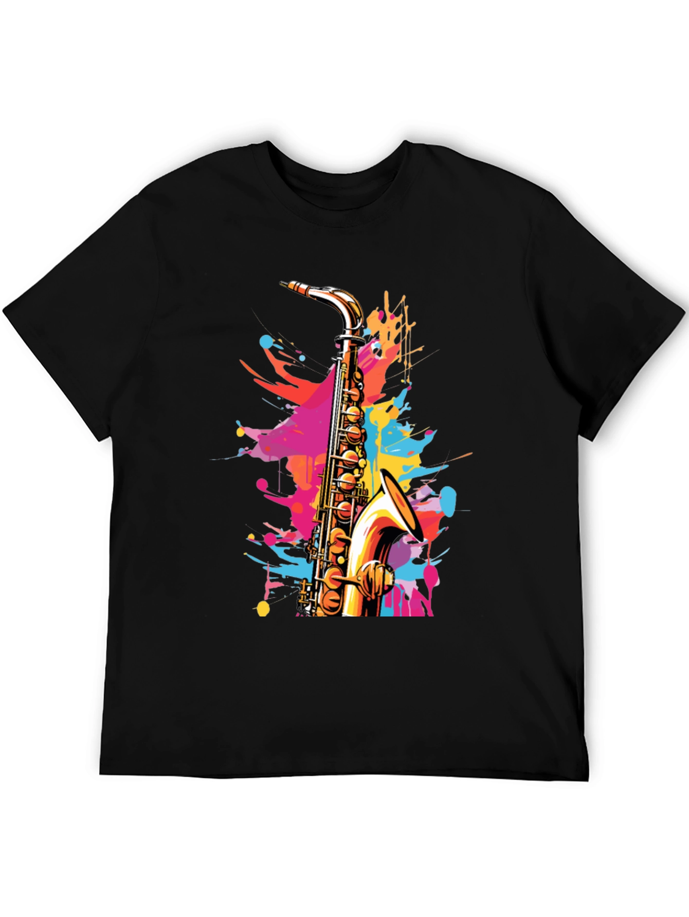 Colorful Saxophone Graphic Tee