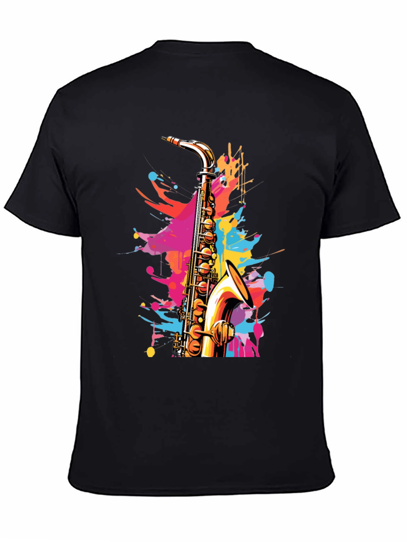Colorful Saxophone Graphic Tee