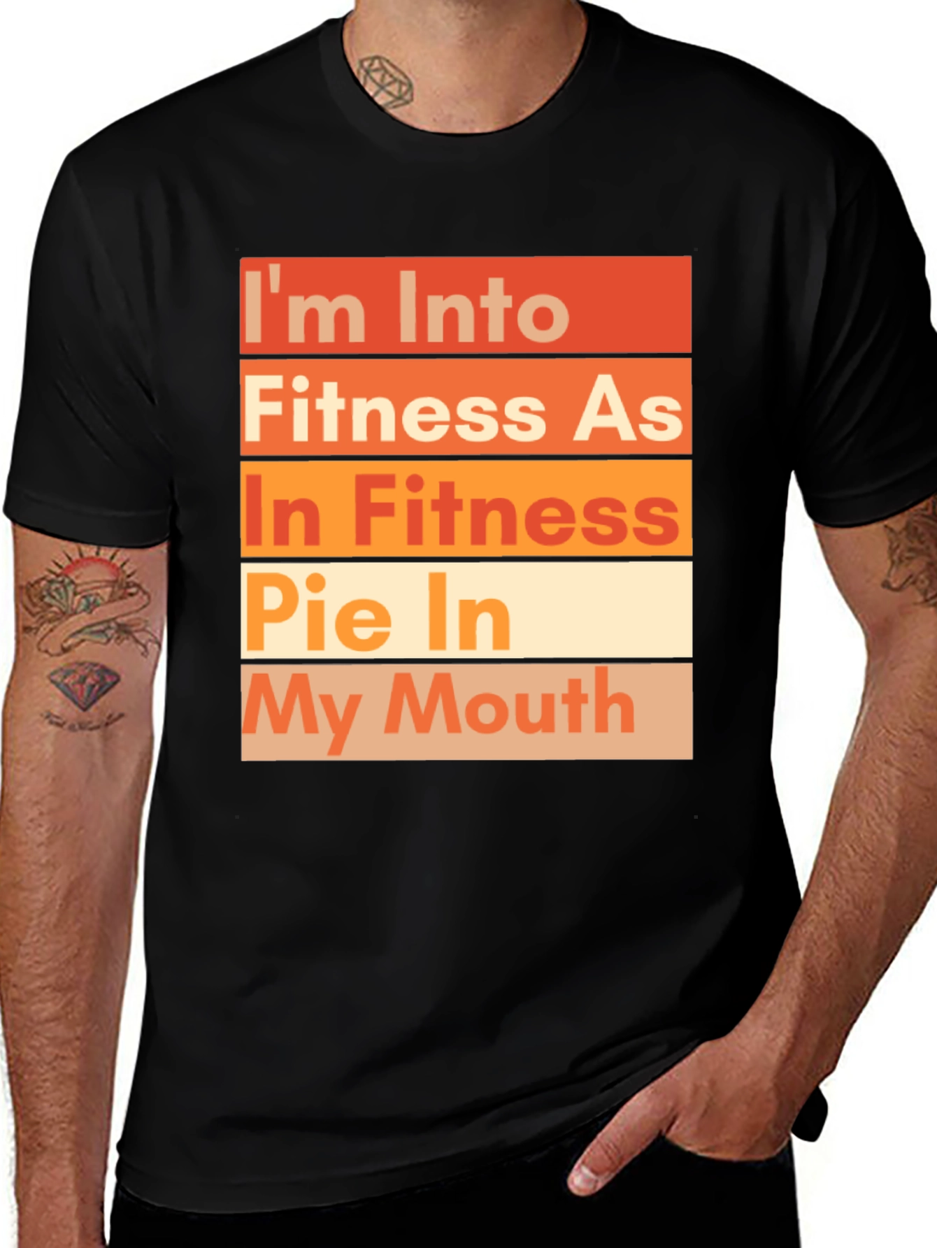 Funny Fitness Pie T-Shirt - Unisex Crew Neck