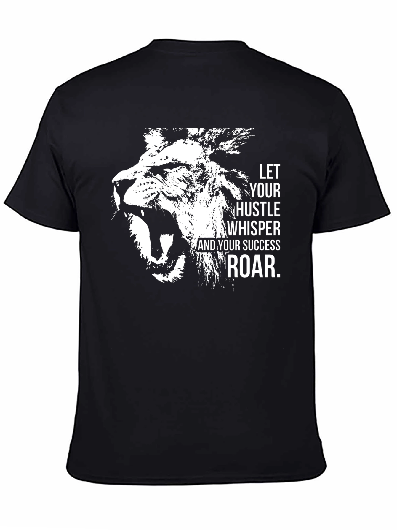 Lion Hustle Graphic T-Shirt - Motivational Tee