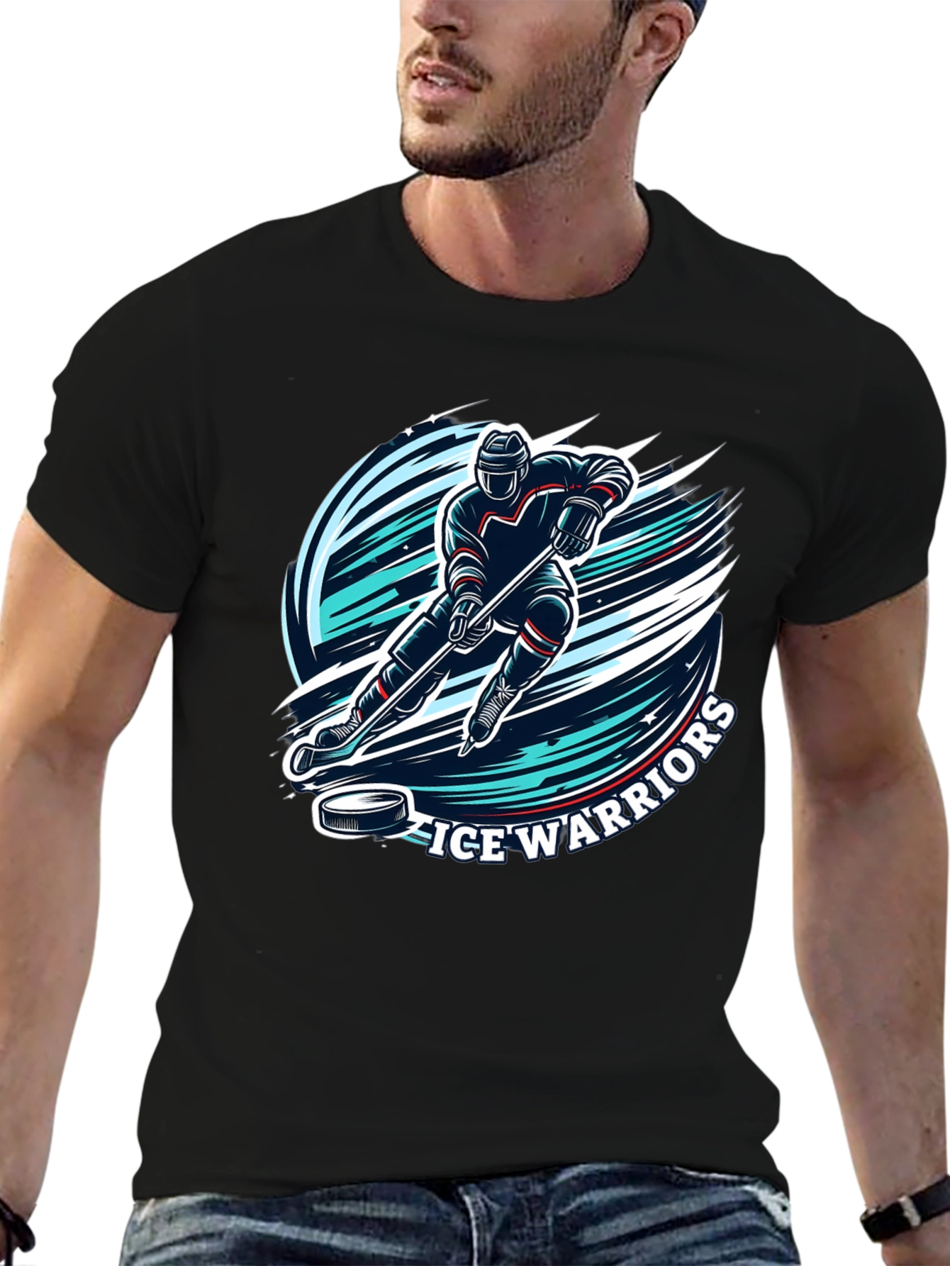Ice Warriors Hockey Graphic T-Shirt