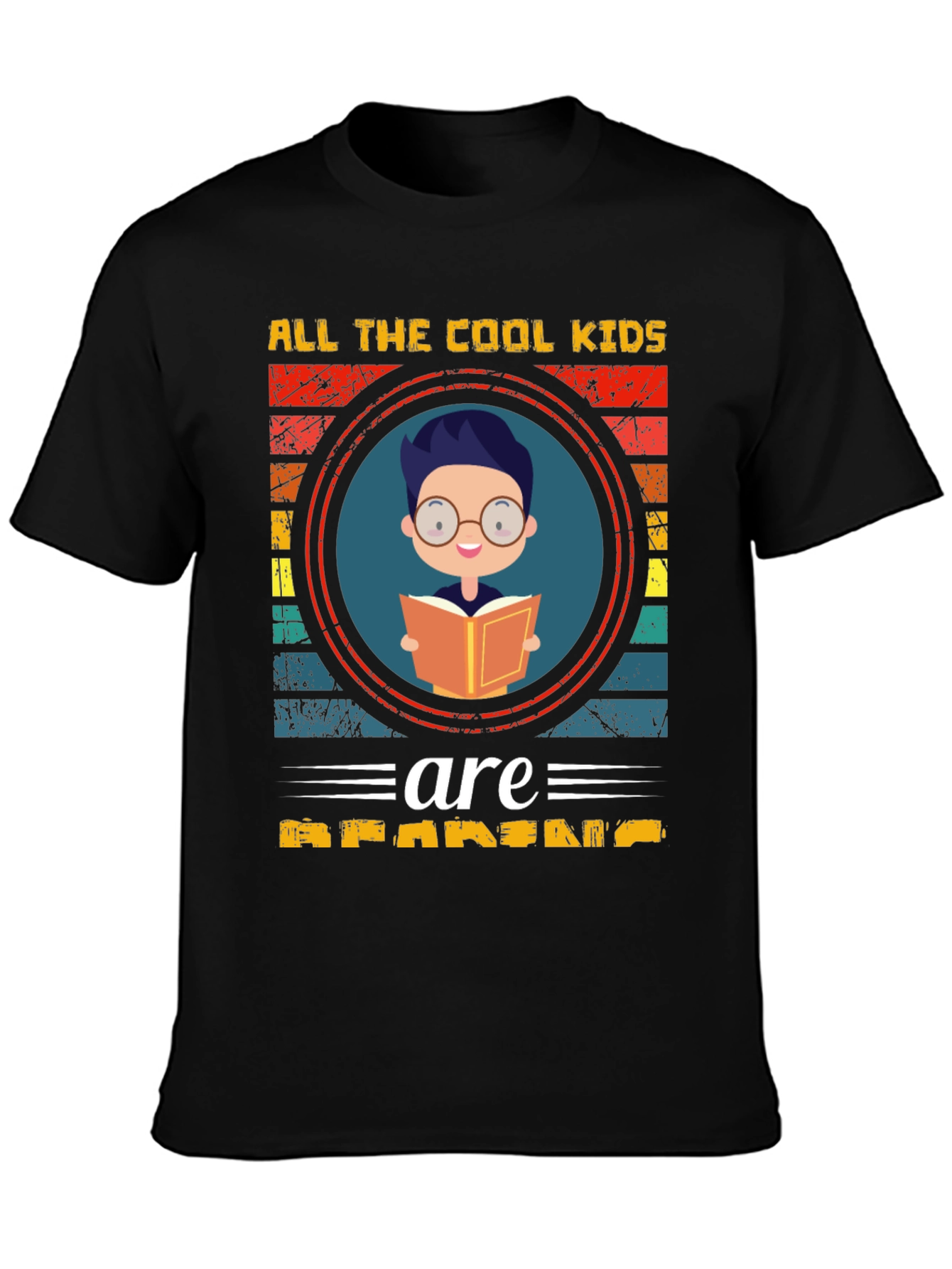 Cool Kids Reading T-Shirt - Black